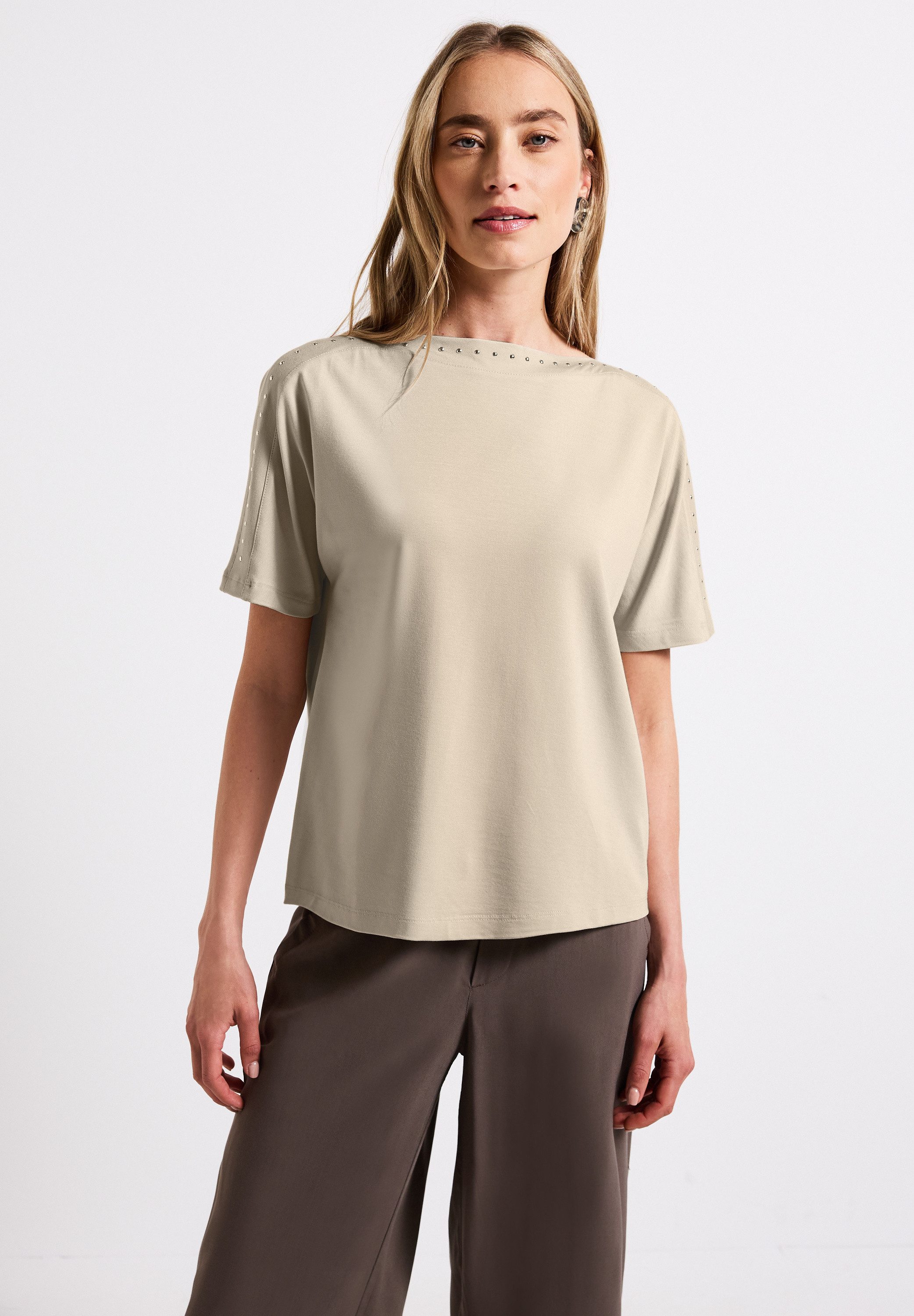 STREET ONE T-Shirt mit Nieten günstig online kaufen