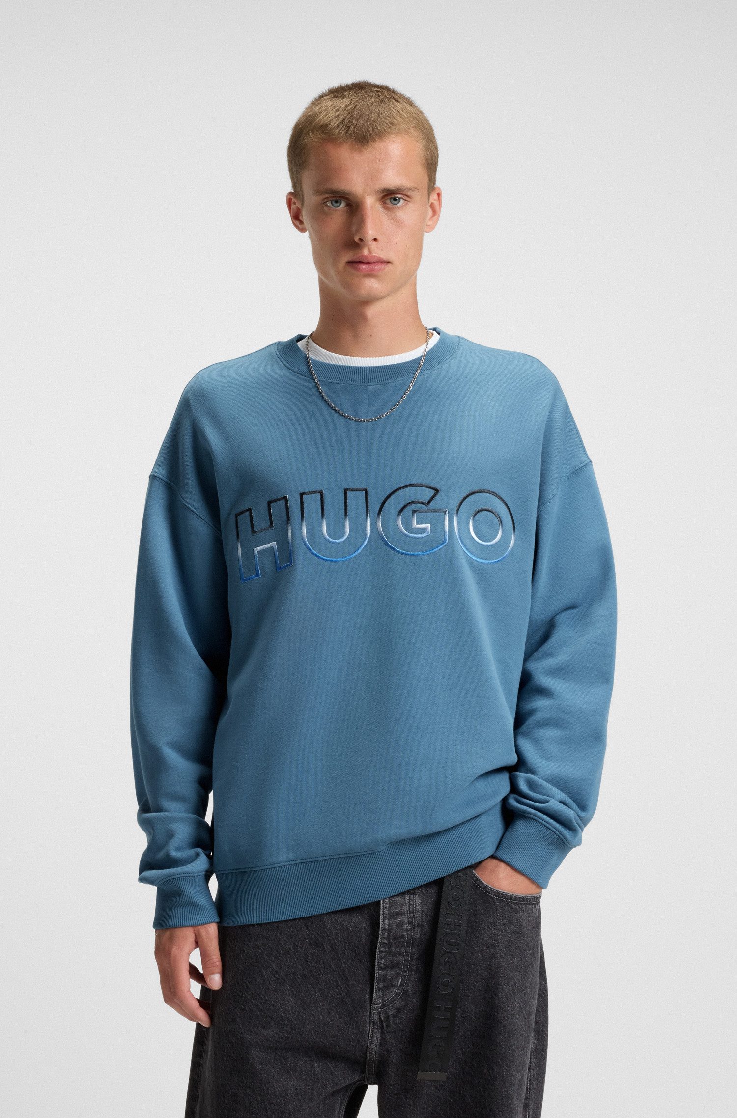 HUGO Blue Sweatshirt Nogocrew Rundhalsausschnitt, regular fit, Logodruck günstig online kaufen