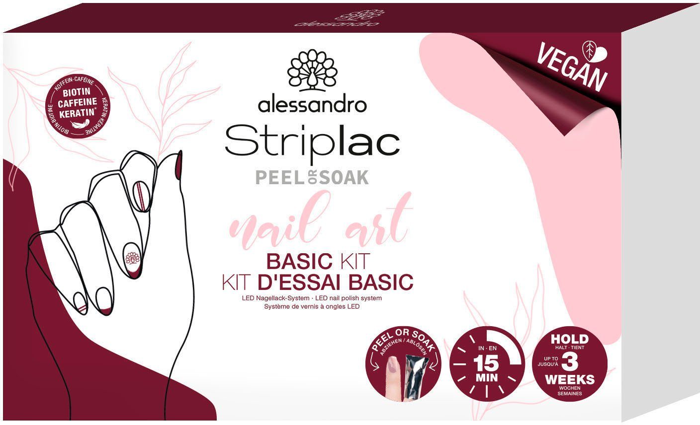international BASIC KIT, NAIL STRIPLAC ART alessandro Nagellack-Set