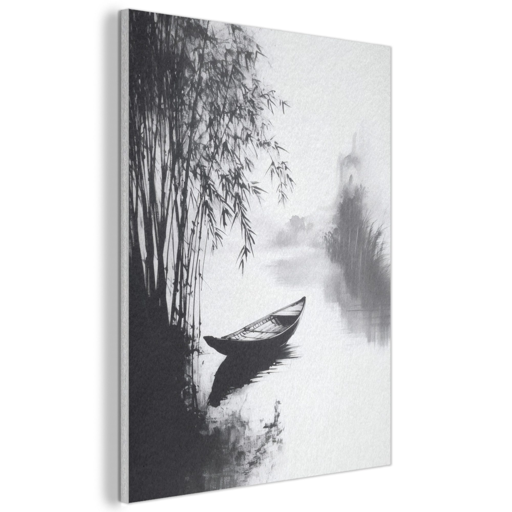MuchoWow Gemälde Boot - Fluss - günstig online kaufen