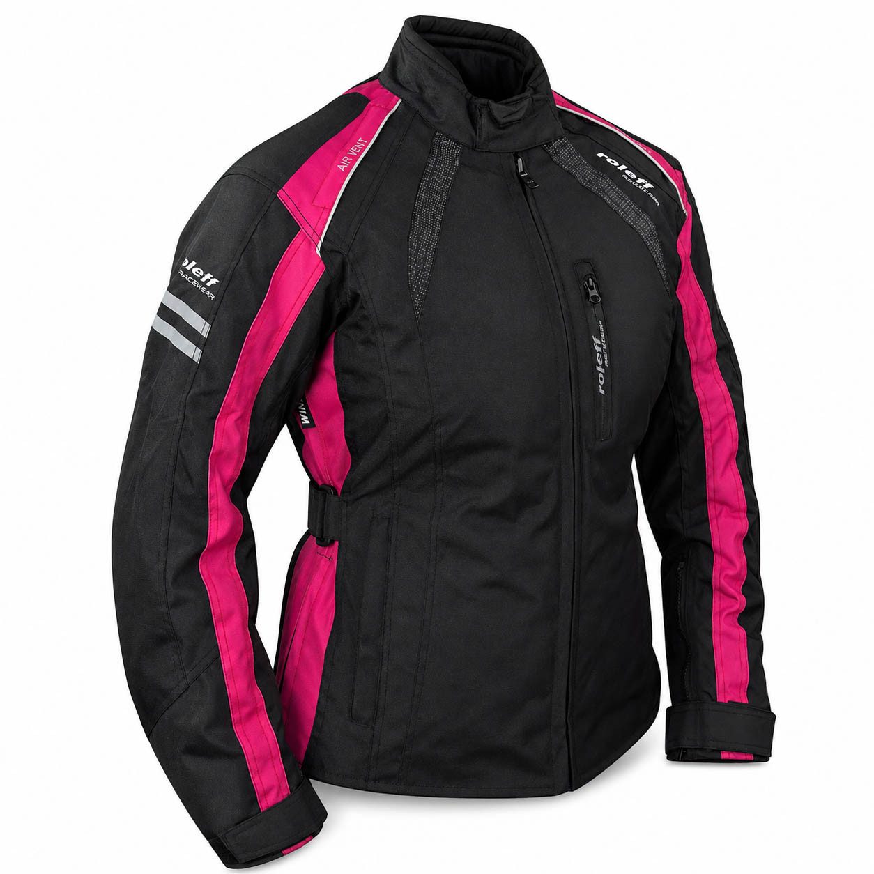 roleff Motorradjacke RO982 Damenjacke - pink -wasserdicht, atmungsaktiv & mit Protektoren auch in großen Größen, in verschiedenen Farben erhältlich