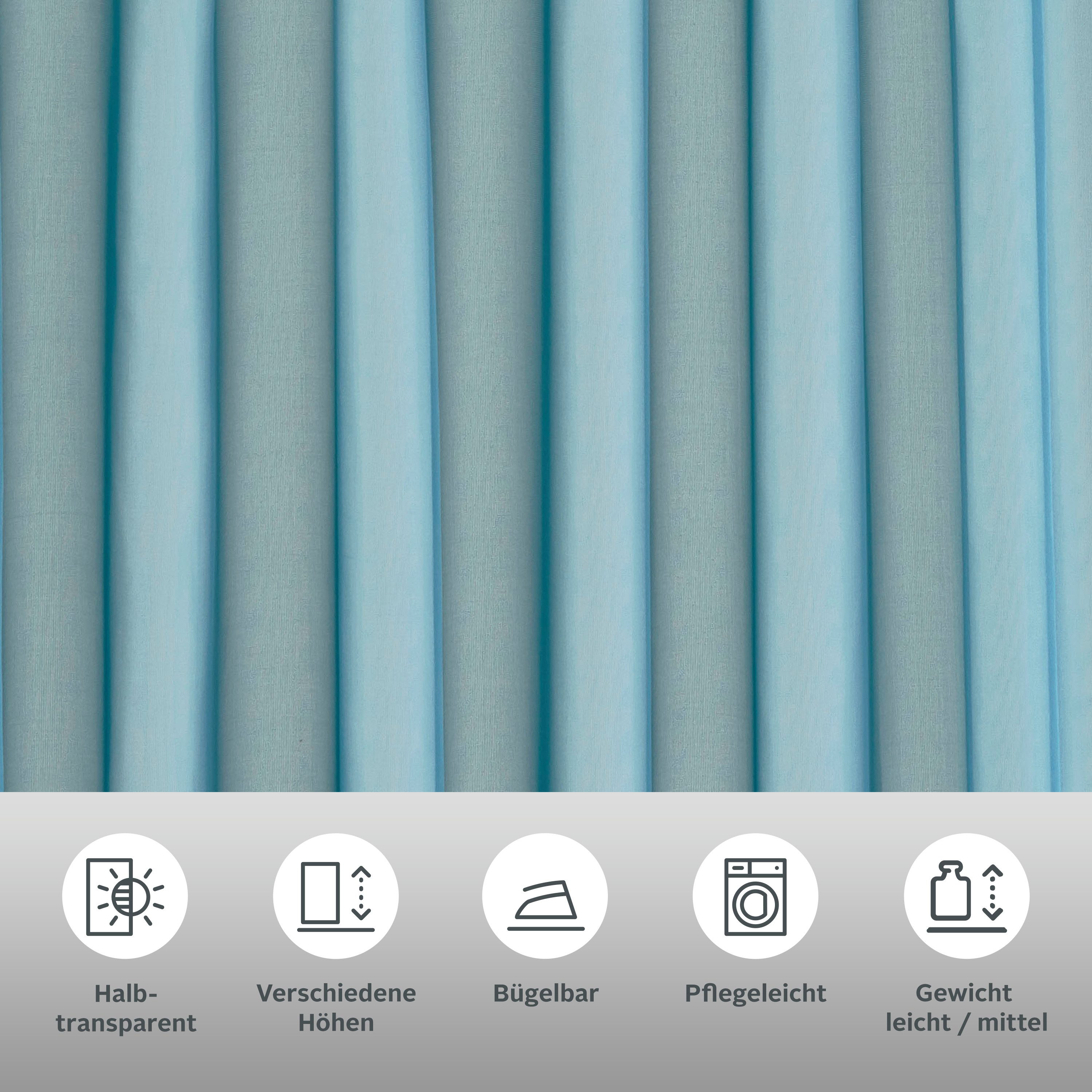 OTTO home Gardine Ari (1 St), Multifunktionsband, halbtransparent, Voile, Bestseller mit 4,5-Sterne-Bewertung