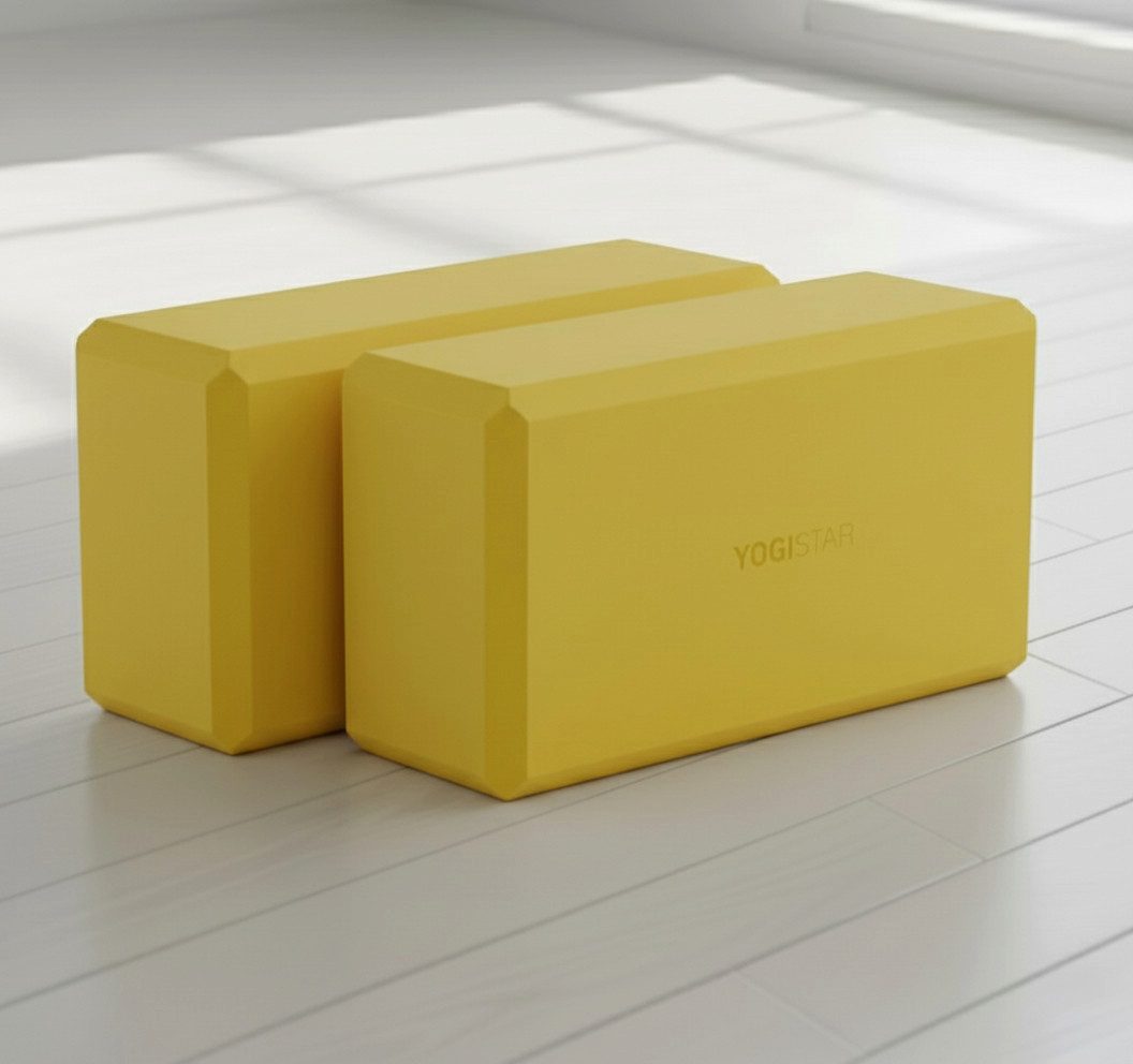 Yogistar Yogablock Yogablock yogiblock® basic - 2er-Set, (gleicher Artikel mehrfach, 2-tlg., gleicher Artikel mehrfach), Zwei superleichte Hartschaum-Yogaklötze für vielseitige Yoga-Posen