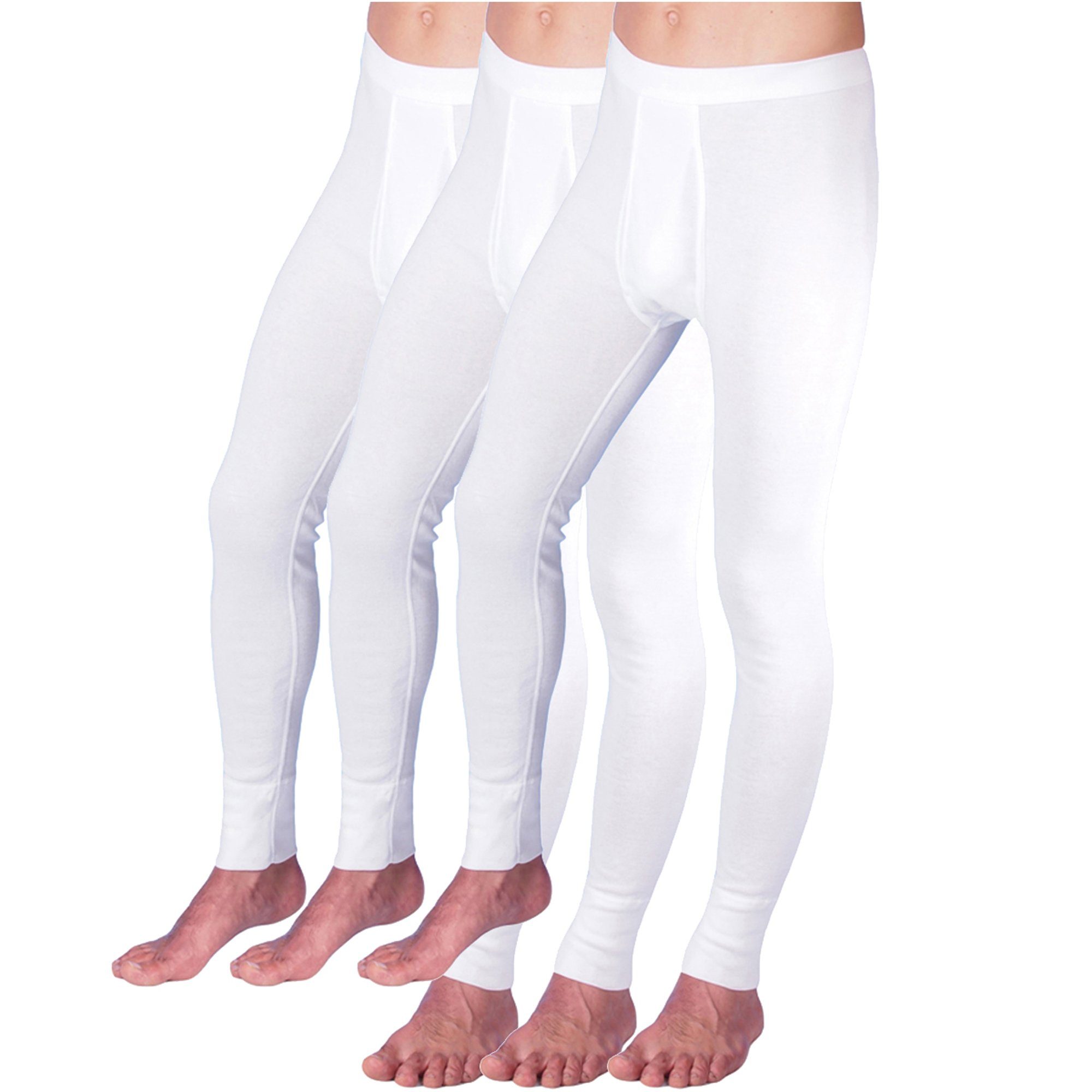HERMKO Lange Unterhose 3540 (Pack, 3er) Bio-Baumwolle mit Eingriff Weichbund basic hergestellt in EU