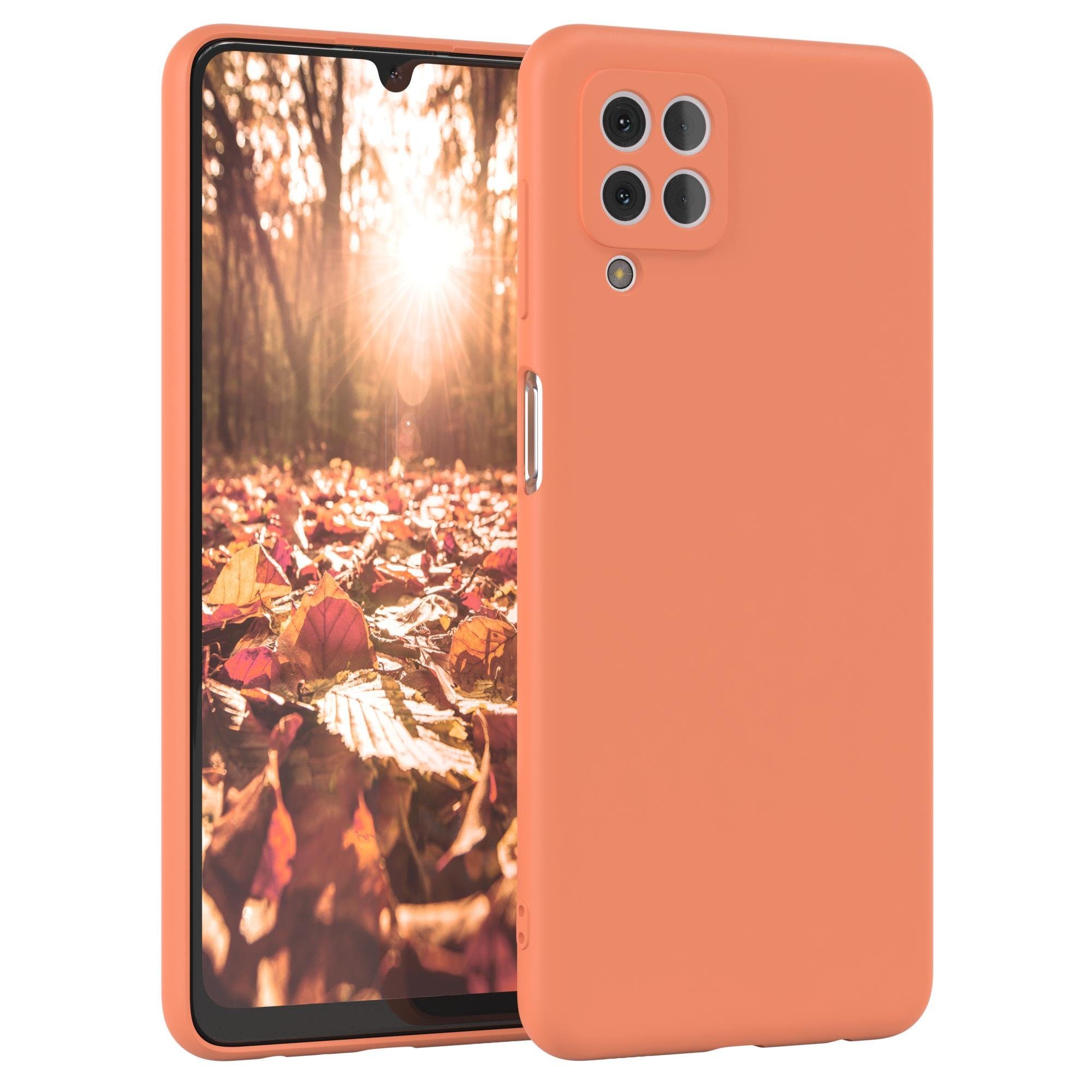EAZY CASE Handyhülle für Samsung Galaxy M22 / M32 / A22 4G Hülle Silikon 6,4 Zoll, Schutzhülle mit Kameraschutz telefonhülle elastisch bumper tpu Orange