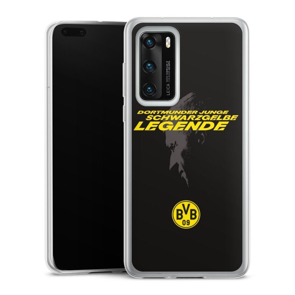 DeinDesign Handyhülle Marco Reus Borussia Dortmund BVB Danke Marco Schwarzgelbe Legende, Huawei P40 Slim Case Silikon Hülle Ultra Dünn Schutzhülle