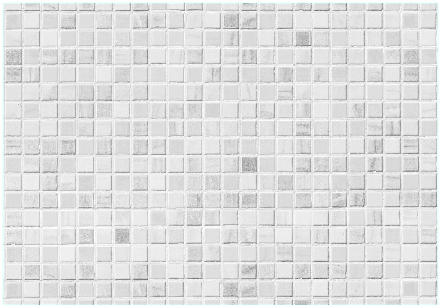 Wallario Vliestapete Fliesen im Bad weiß-grau, Seidenmatte Oberfläche, hochwertiger Digitaldruck, in verschiedenen Größen erhältlich. € 67,95, (€ 24,27 pro 1 qm).