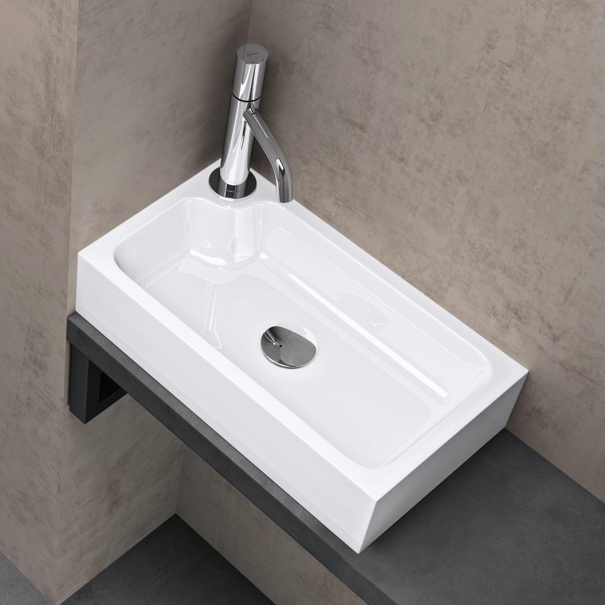 doporro Waschbecken Mineralguss Aufsatzwaschbecken Gäste WC günstig online kaufen