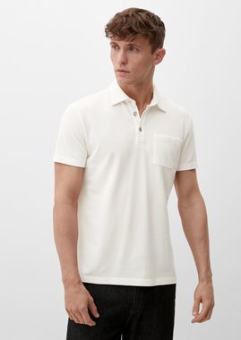 s.Oliver Kurzarmshirt Poloshirt aus Baumwoll-Piqué