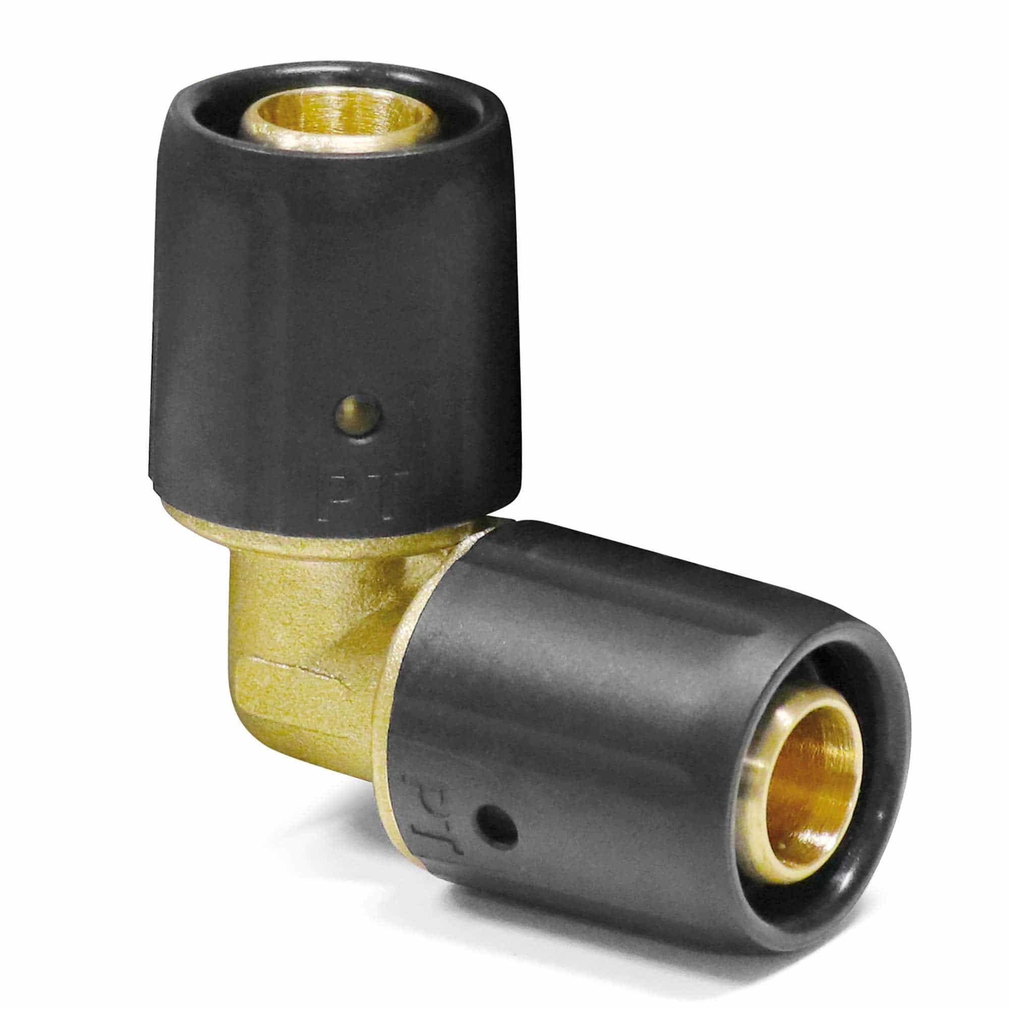 PipeTec Deutschland Steckfitting Pipetec Steck-Übergang von Aluverbundrohr, Pipetec Steckfitting Winkel 90° für Aluverbundrohr