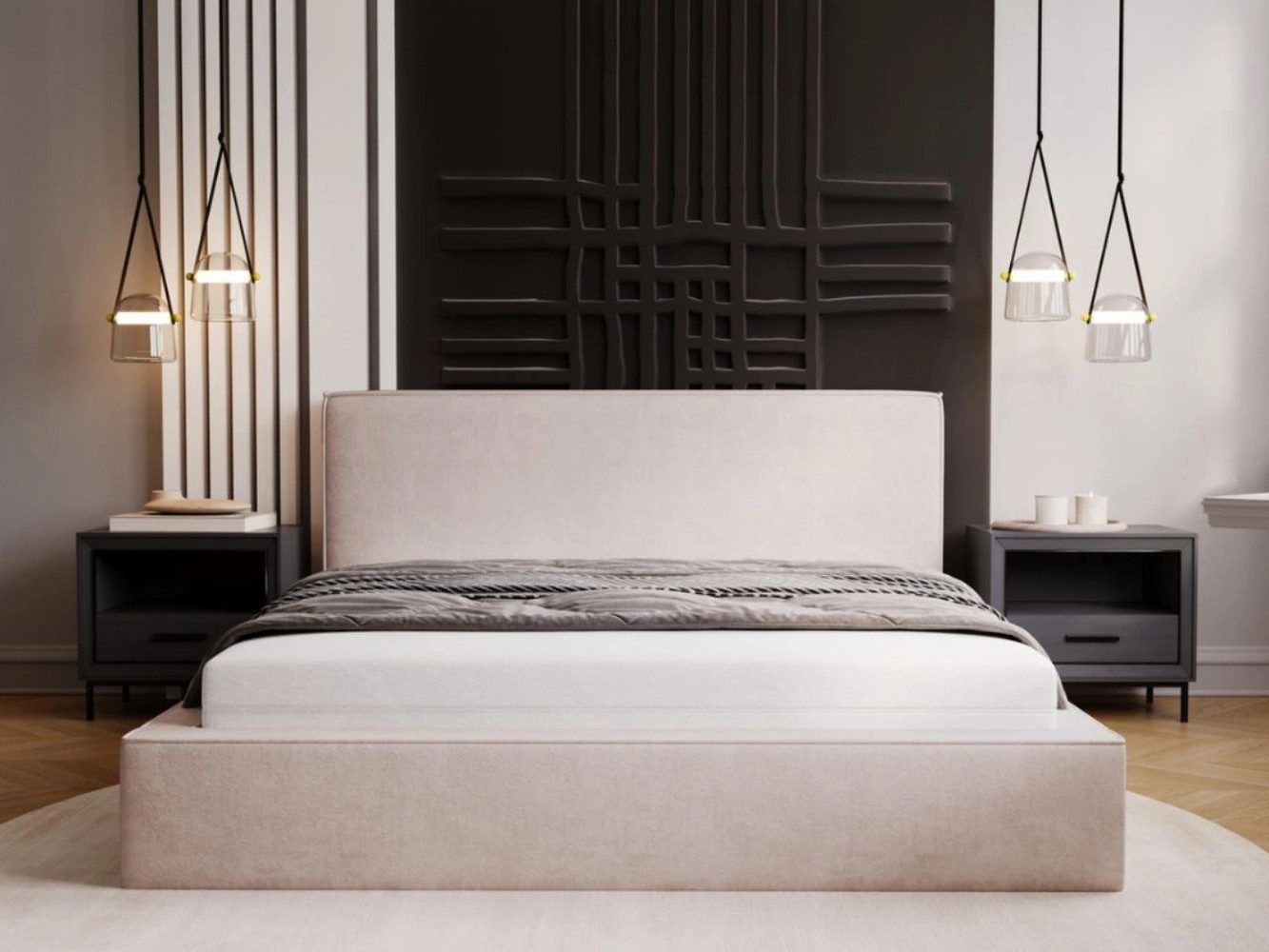 GrainGold Polsterbett mit Bettkästen MONACO, Modern günstig online kaufen