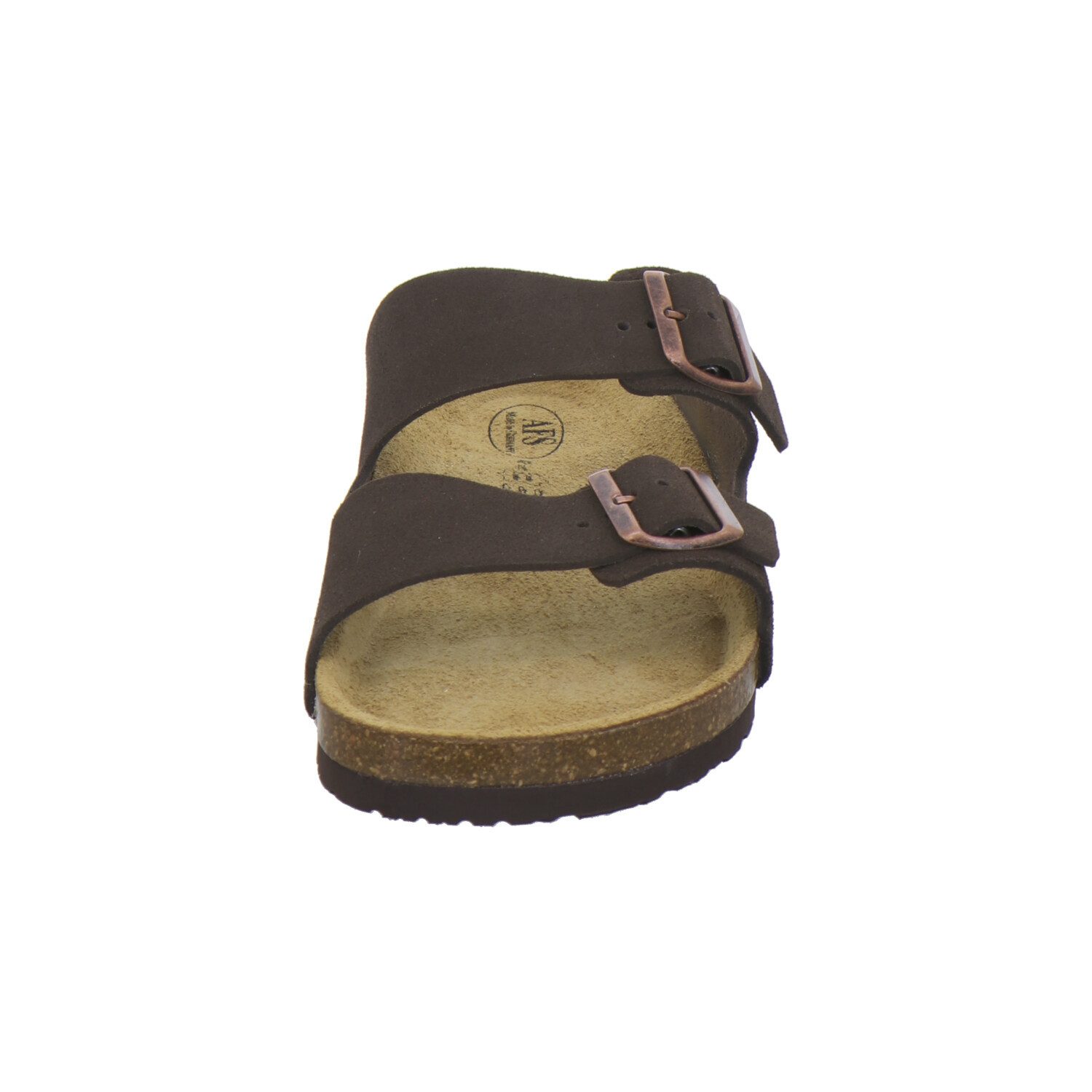 AFS-Schuhe 310076 Zweischnaller Pantolette für Herren mit Fußbett, bequeme Sandalen aus Leder