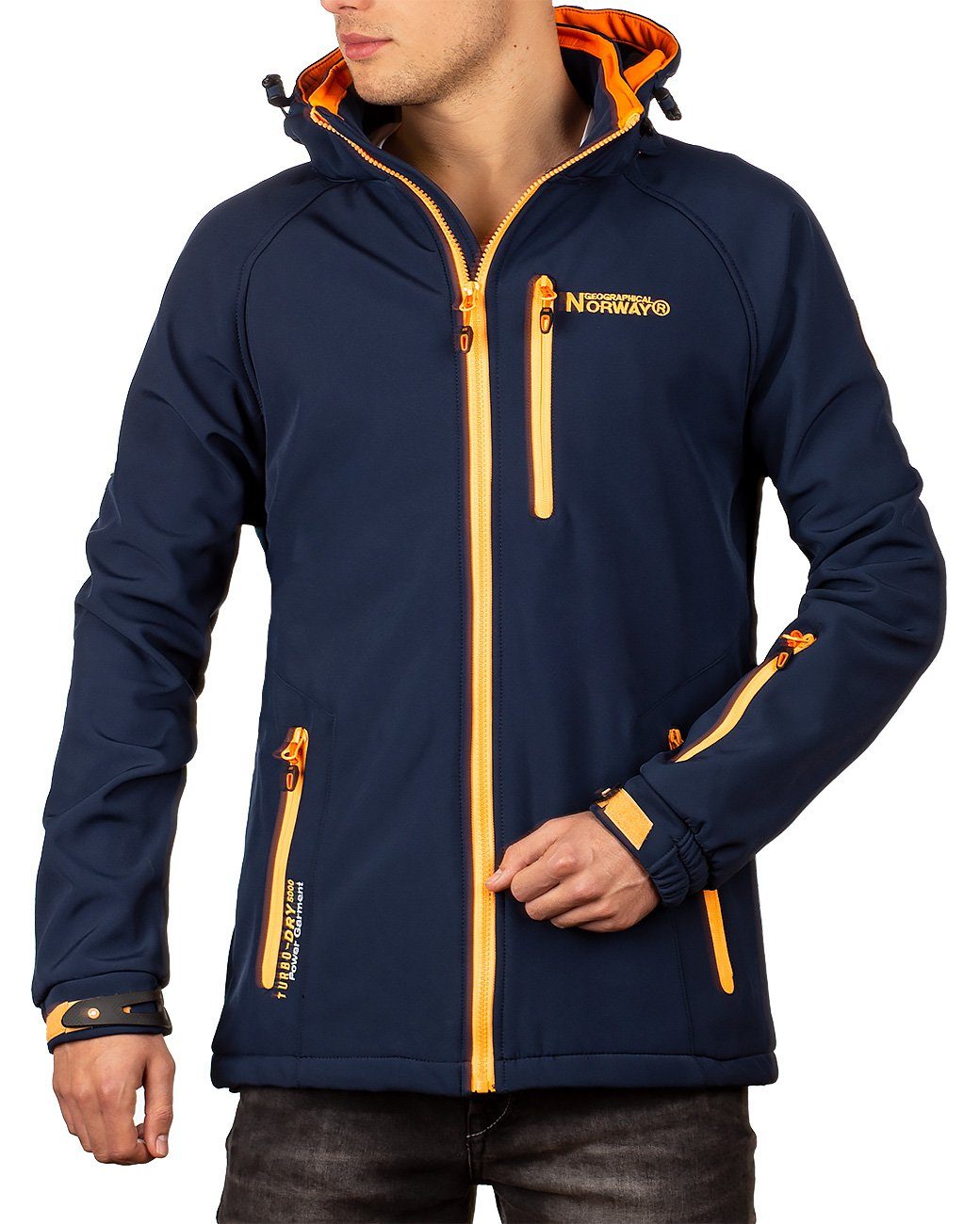 Geographical Norway Softshelljacke Outdoor Jacke batexico Men (1-St) zum Wandern mit Kapuze navy