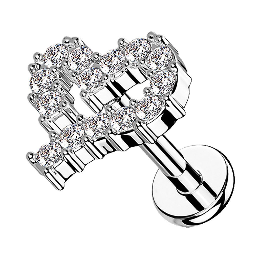 Taffstyle Piercing-Set Tragus Conch Piercing flach Innengewinde Zirkonia He günstig online kaufen