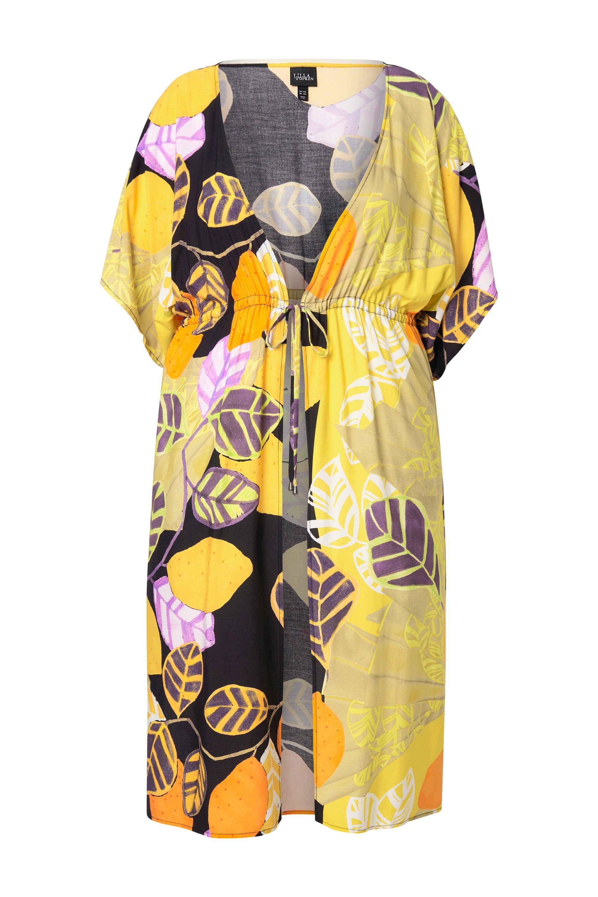 Ulla Popken Strandkleid Kaftan Zitronen Oversized günstig online kaufen