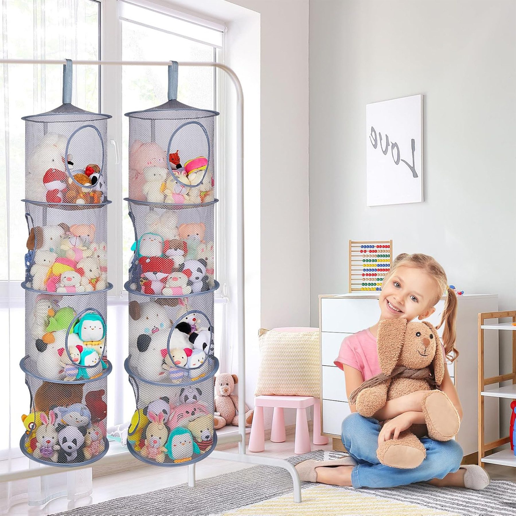 Mutig Hängeregal 2 Stück Set Hängeregal Mesh Hängende Netz-Aufbewahrungstas günstig online kaufen