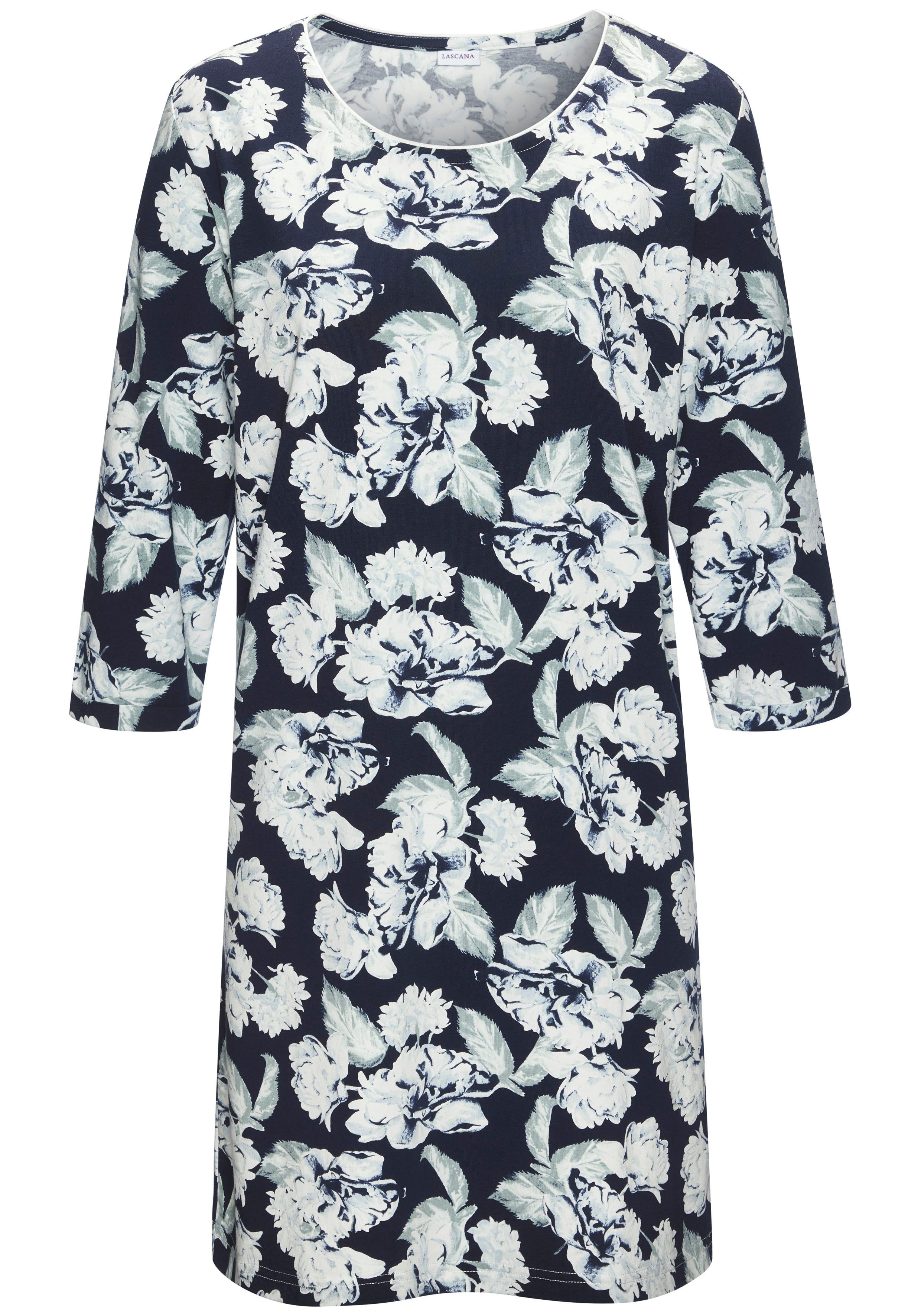 LASCANA Nachthemd mit schönem Blumenmuster günstig online kaufen