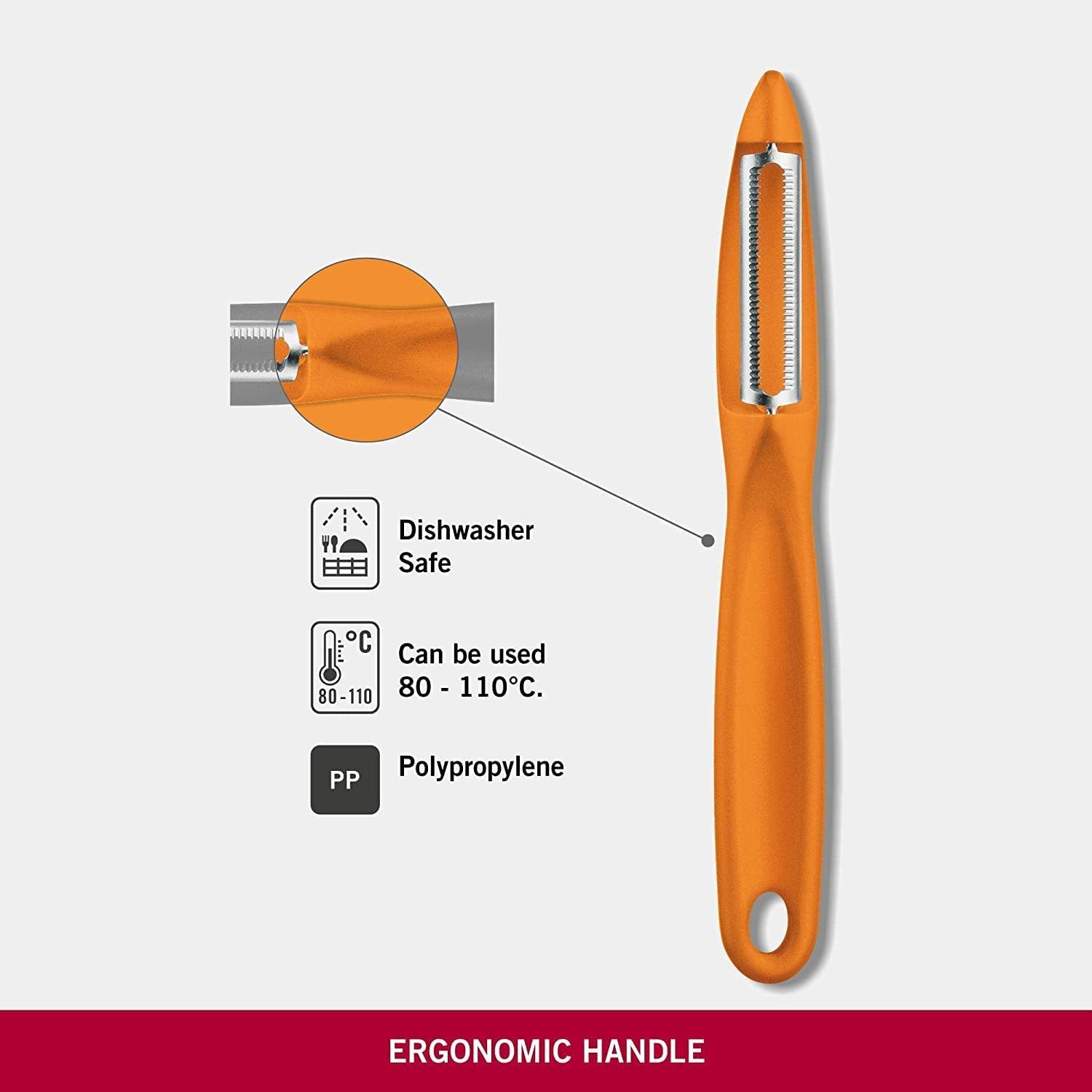Victorinox Spargelschäler Universalschäler mit Pendelklinge, 2-seitig, extra scharf, Weiß, Zackenschliffklinge, Swiss Made, Limited Edition