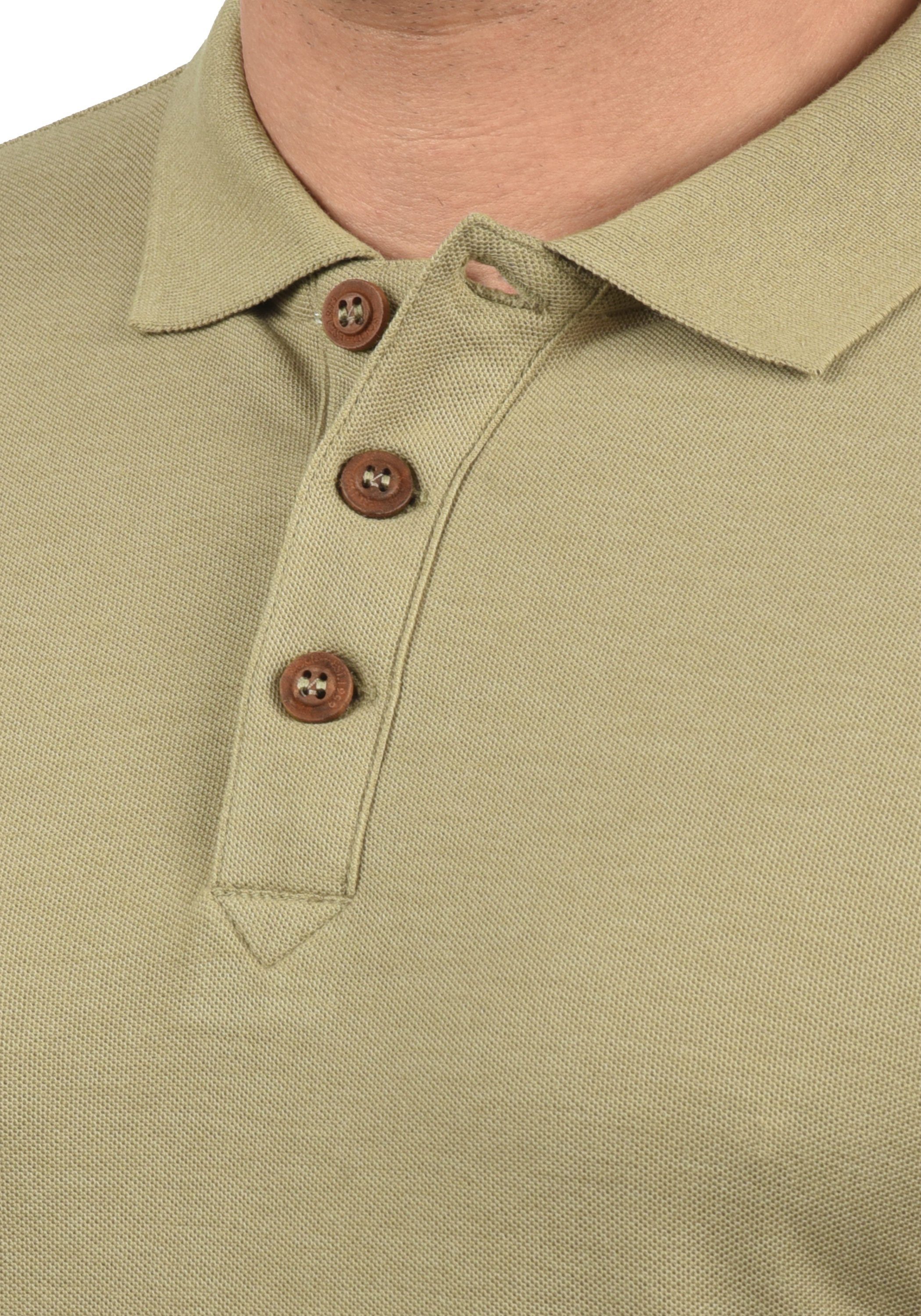 Solid Poloshirt verlängerter mit (8242) Grey Polo Melange Rückenpartie SDTripPolo Light