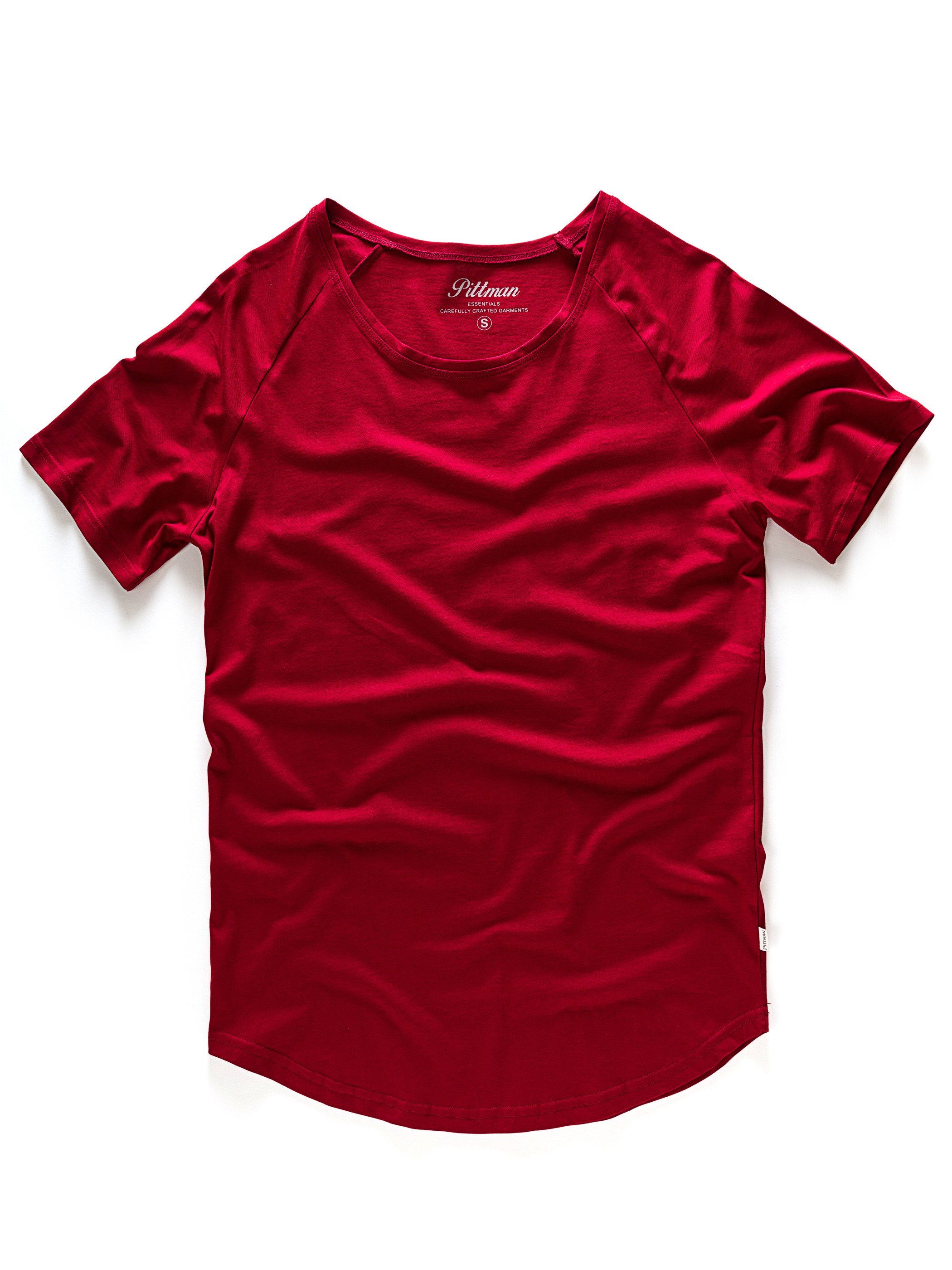 T-Shirt red Neck Pittman Crew Basic Tee rio (1-tlg) (191656) Quin - Pittman Oversize