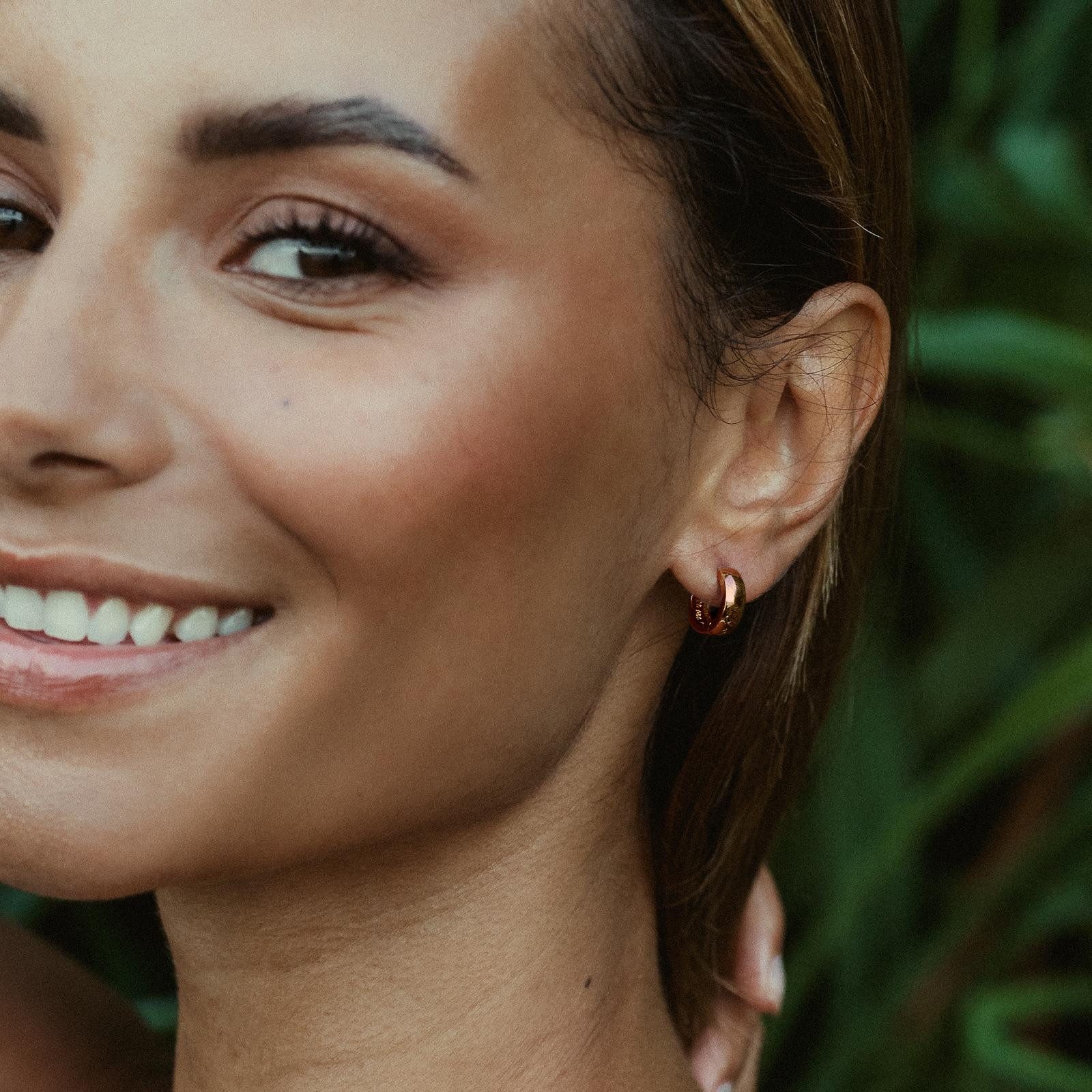 Amoonic Klappcreolen Klassische Creolen Silber 925 Ohrringe Klappcreolen Ge günstig online kaufen