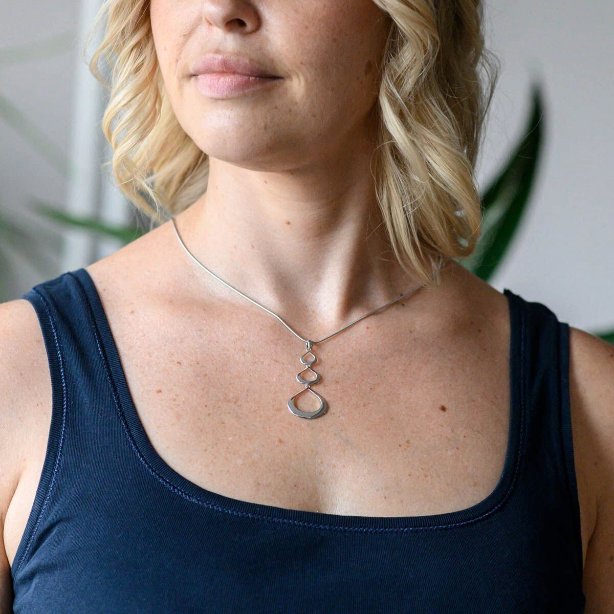 Materia Kettenanhänger Damen Silber Pendel Tropfen lang hängend KA-49, 925 günstig online kaufen