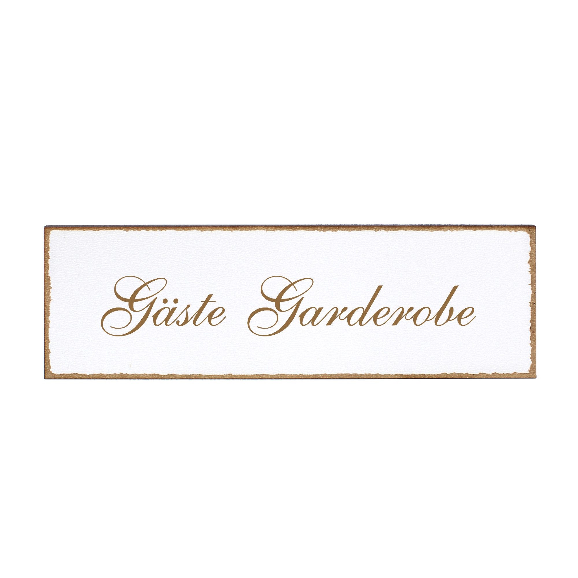 Hinweisschild Türschild - Gäste Garderobe - Schild 150 x 50 mm - Schilder Türschilde