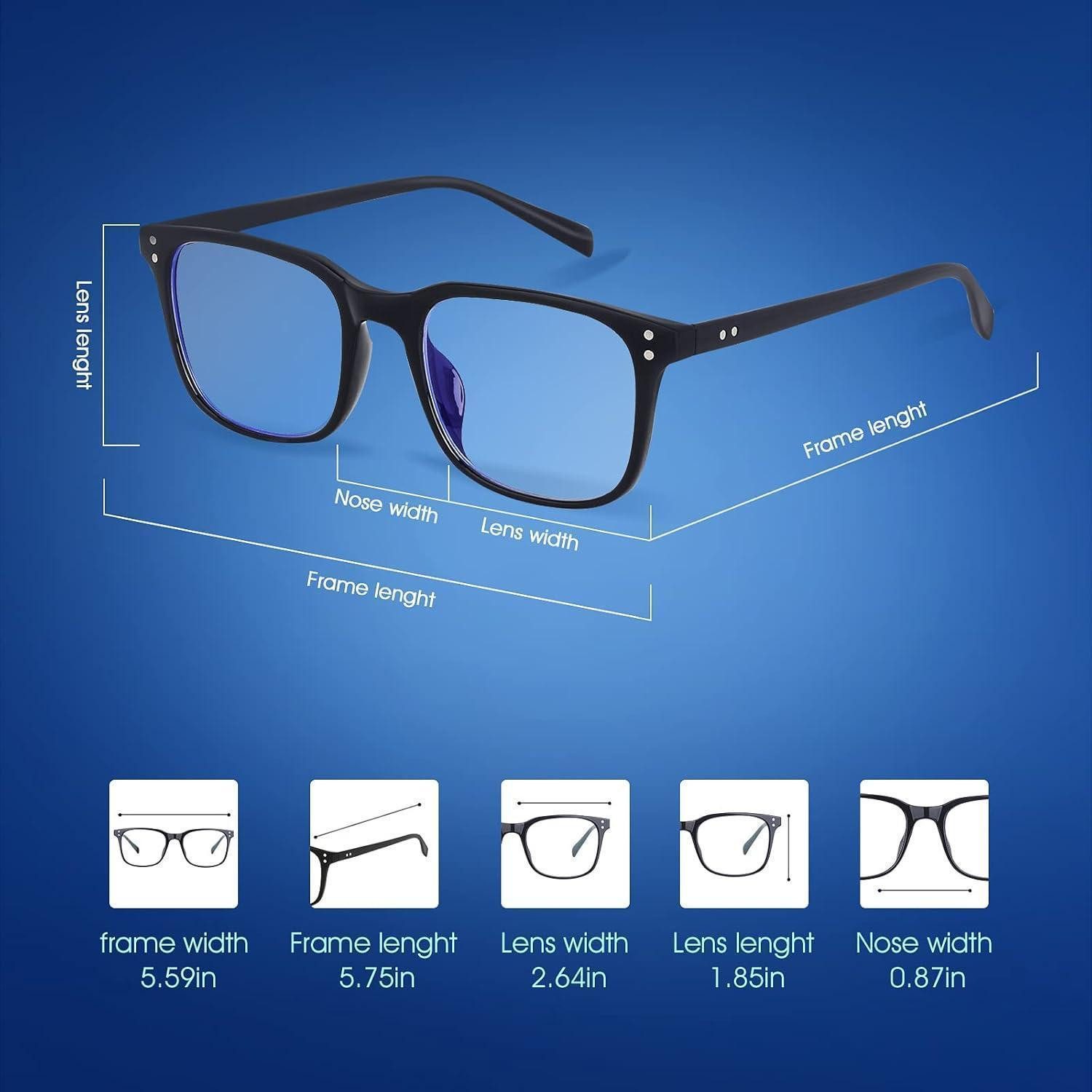 LuxusKollektion Brille Computerbrille Blaulichtfilter Gaming Damen Klassisch 5025 Schwarz – Bild 4 von 5