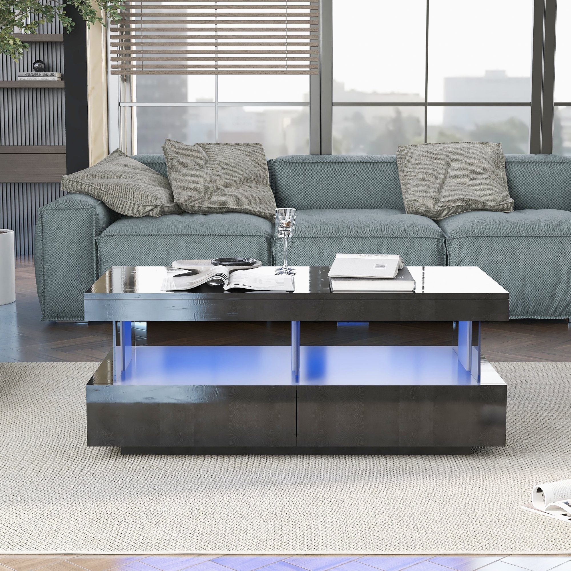 OKWISH Couchtisch Sofatisch Teetisch Kaffeetisch Beistelltisch günstig online kaufen