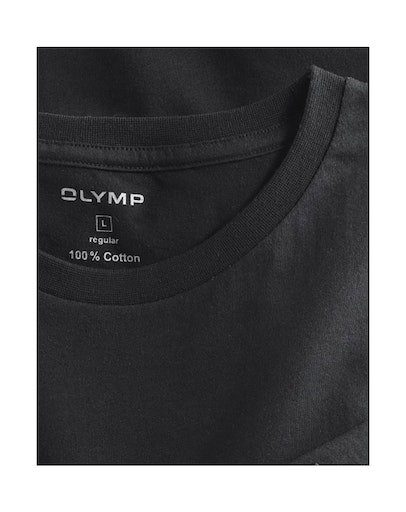 OLYMP (Packung, fit 2-tlg., Regular T-Shirt 2er) schwarz