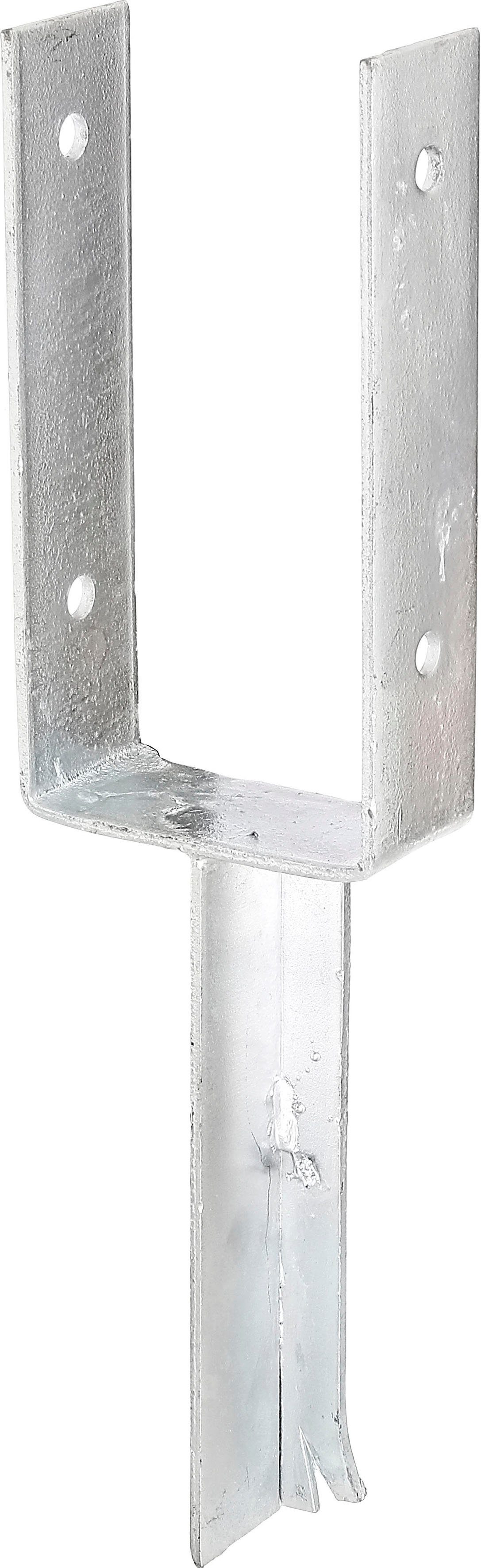 Alberts U-Pfostenträger, zum Eindrehen, (Set, 3-St), feuerverzinkt, lichte Breite 101 mm, Länge Betonanker 200 mm