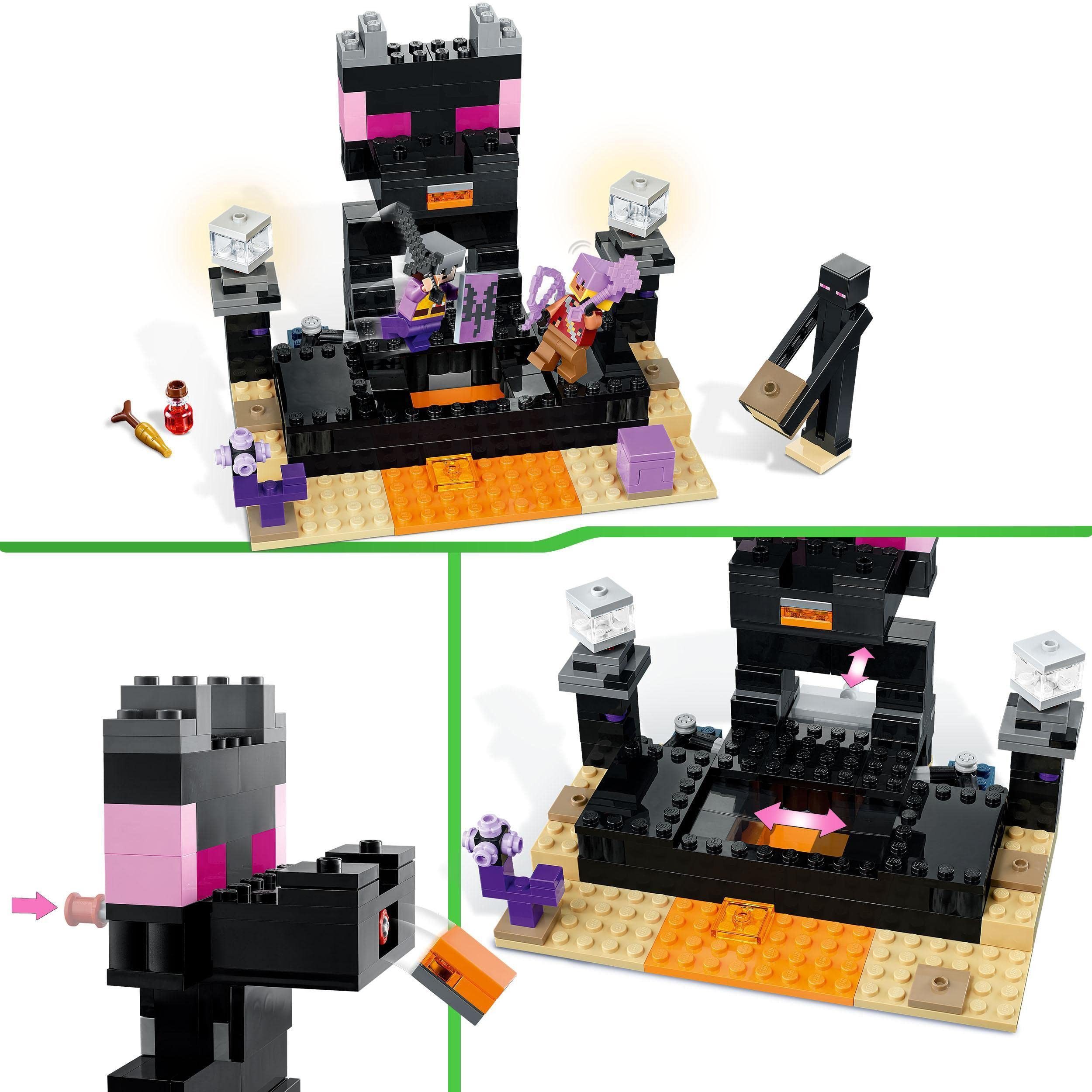 LEGO® Minecraft Die End-Arena 21242 Konstruktions-Spielset, (252 St), 252-teiliges LEGO Bauset