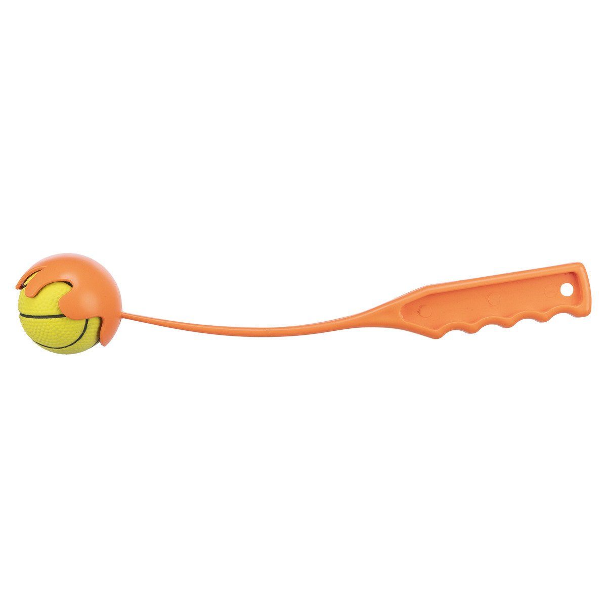 TRIXIE Outdoor-Spielzeug Ballschleuder mit Ball V1, Maße: 30 cm / ø 6 cm / passende Ersatzbälle: ankfs-31763, ankfs-16086, ankfs-16092, ankfs-16091 / Farbe: orange/lime