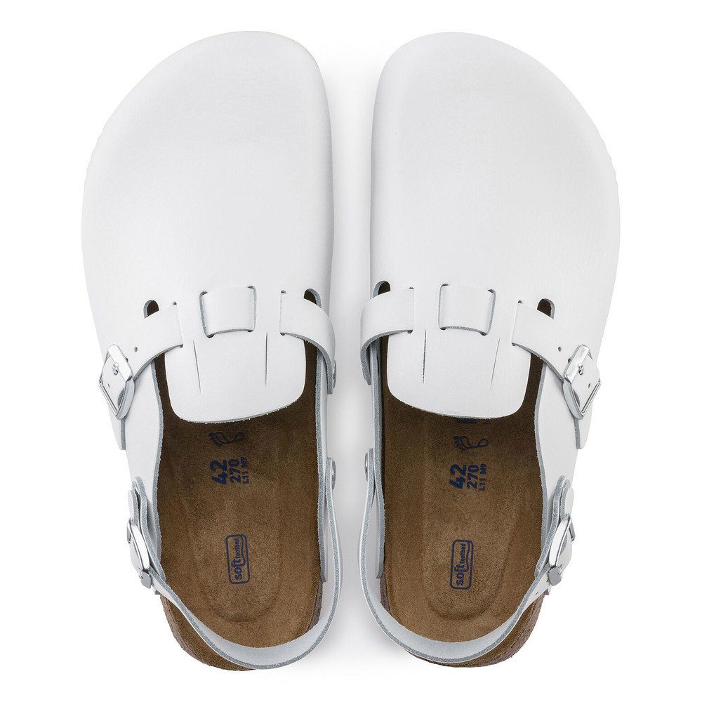 Birkenstock Clog Kay Superlauf, Naturleder, weiß Pantolette