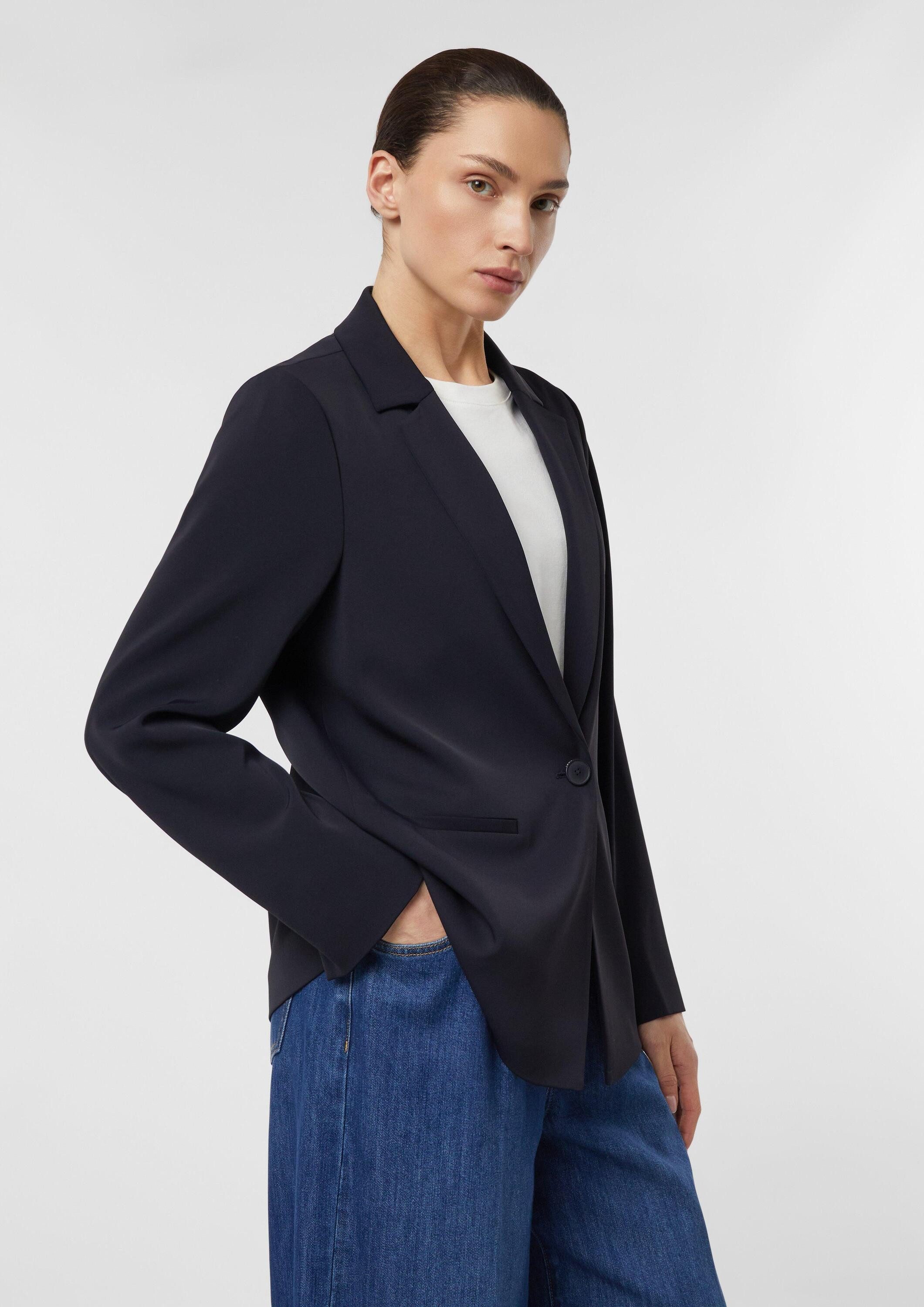 comma Jackenblazer Indoor-Jacke Fließender Oversize-Blazer