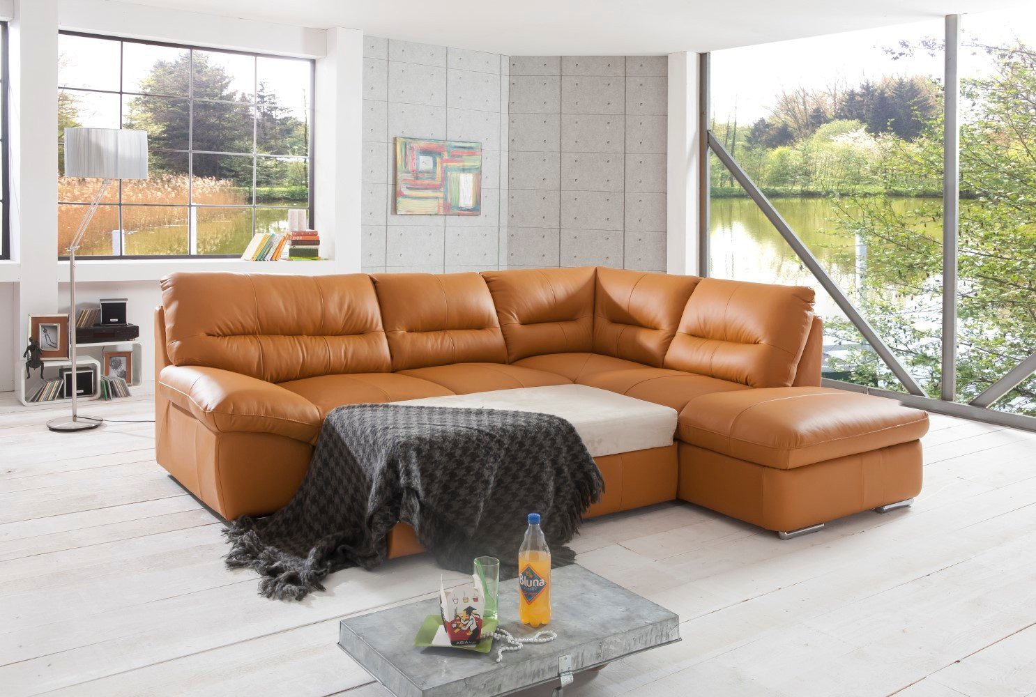 COTTA Ecksofa Sofa William Cotta Echtleder, Echtleder, Nosagfederung, Made in Europe