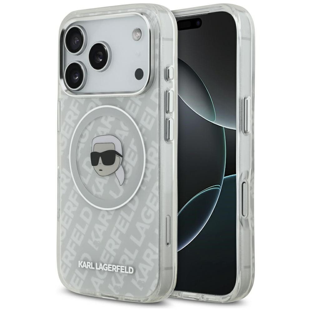 KARL LAGERFELD Handyhülle Case MagSafe iPhone 17 Pro Max Kunststoff Figur transparent 6,9 Zoll, Kantenschutz