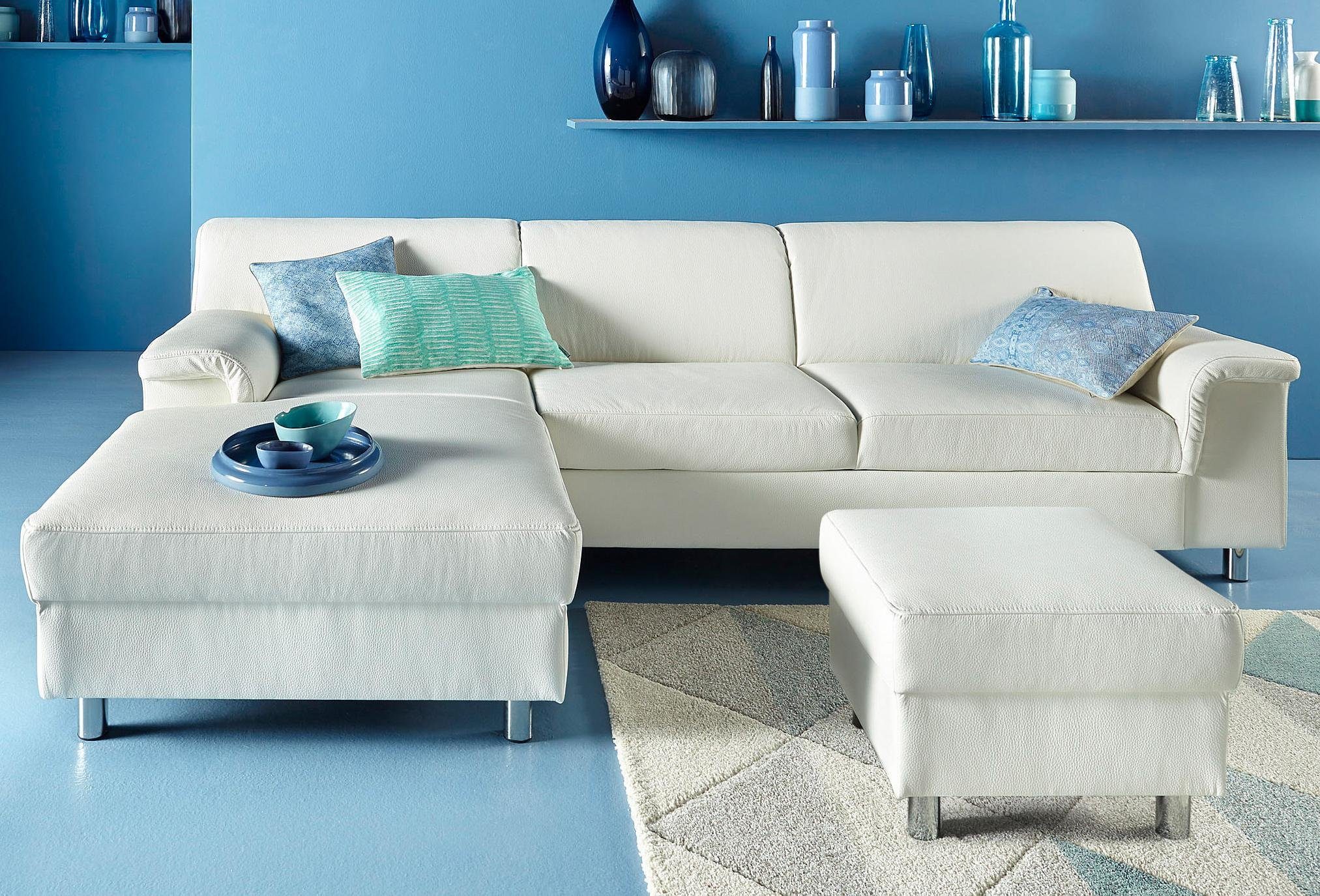 INOSIGN Ecksofa "Jamie, modern und elegant, Fußhöhe 9cm, L-Form,", wahlweis günstig online kaufen
