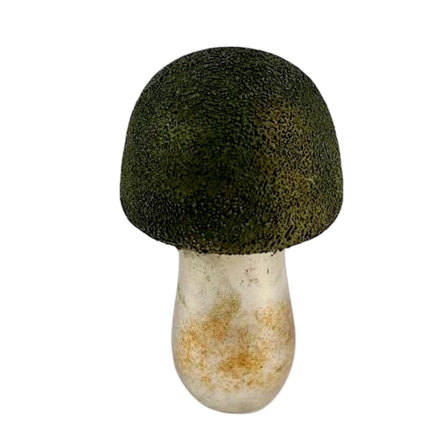 Werner Voß Dekoobjekt Pilz Bauernsilber Glas Grün Dunkelgrün 13cm rustikal Shabby Körnung