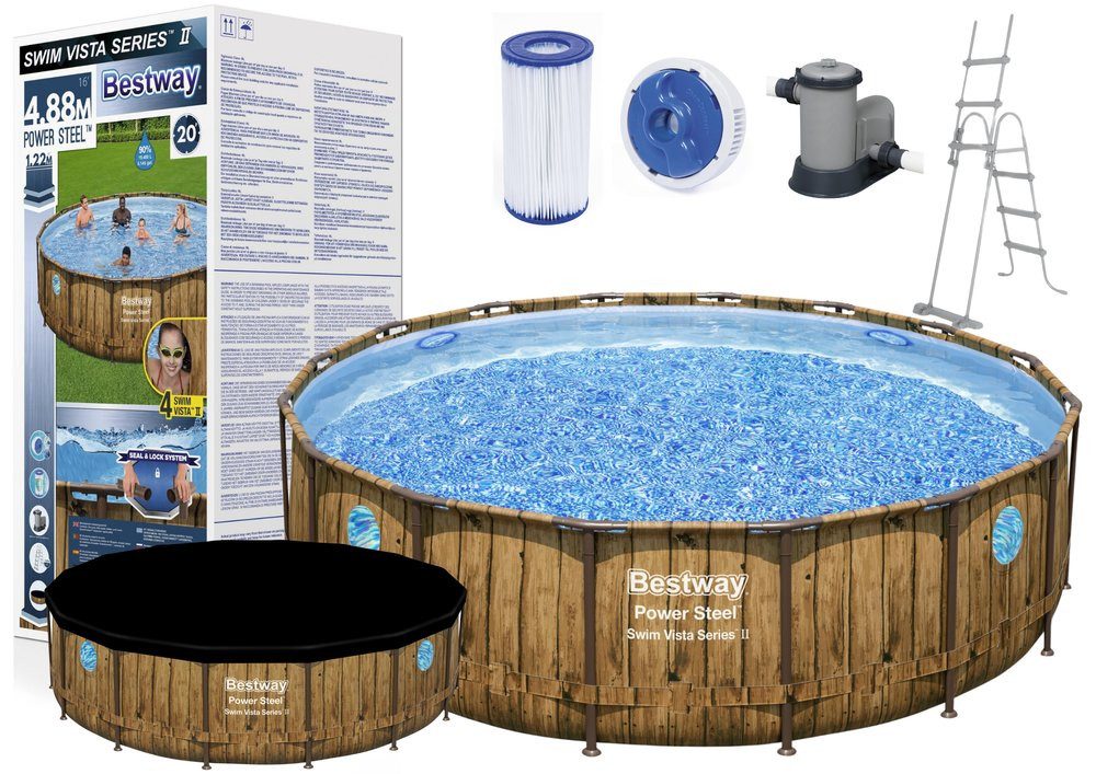 BESTWAY Pool Rack-Gartenpool 488 x 122 cm Bestway 56725