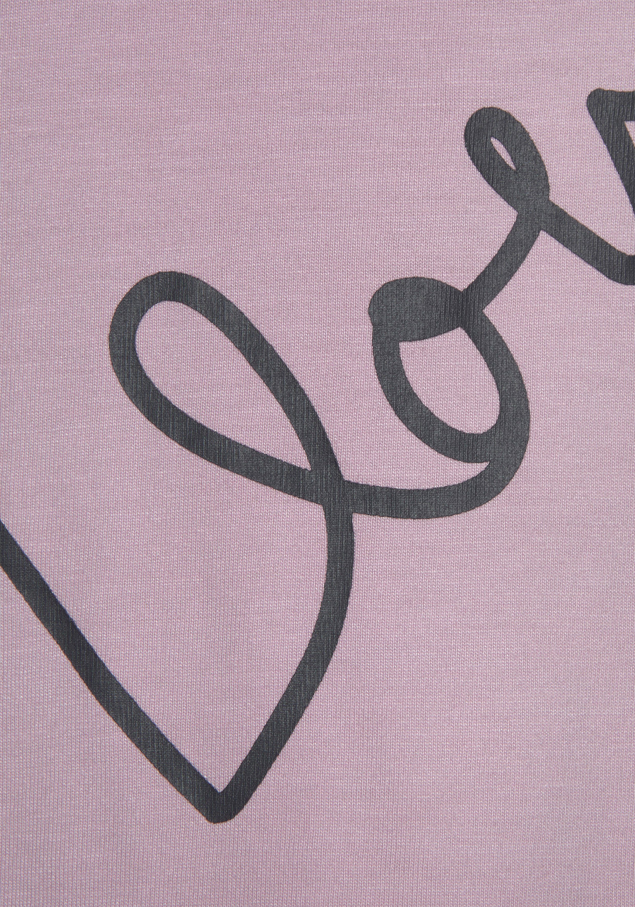 Vivance Dreams by Lascana Bigshirt mit Herzchendruck