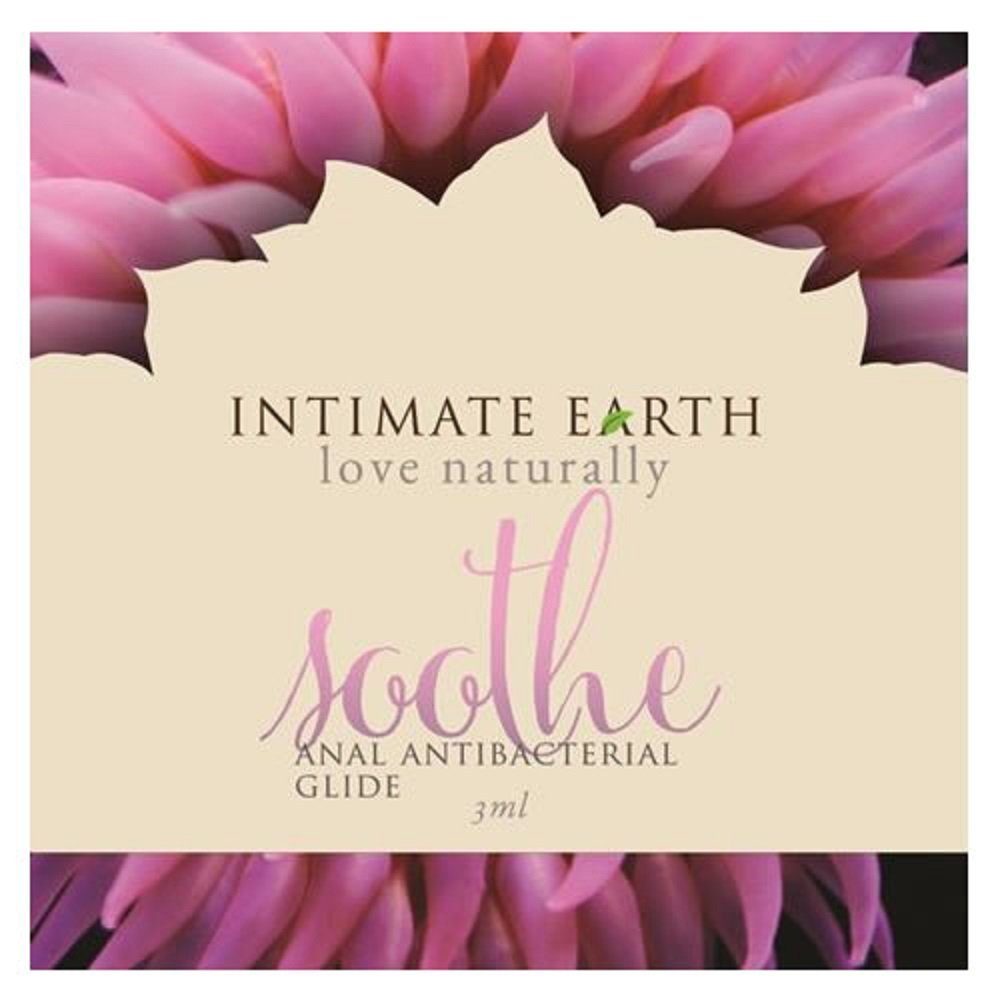 Intimate Earth Soothe (mit Anal-Gleitgel Sachet anti-bakteriell - biologisches 3ml, mit veganes und Analgleitgel Guavenrinde)