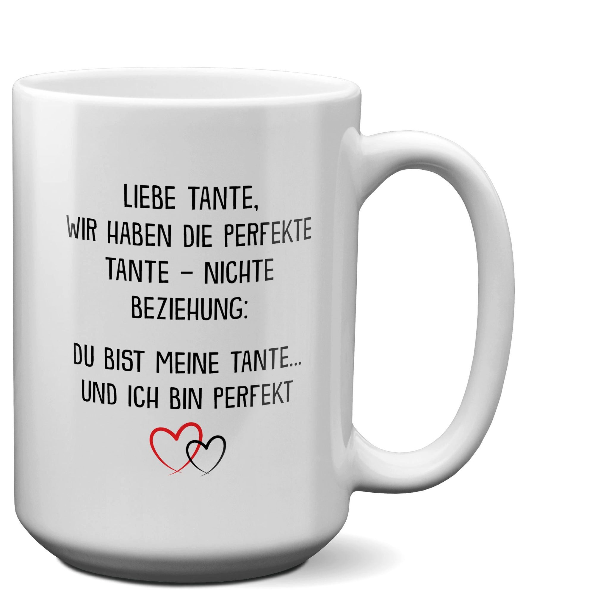 22Feels Tasse Beste Tante Geschenk von Nichte Geburtstag Weihnachten Kaffeetasse, Keramik, XL, Made In Germany, Spülmaschinenfest