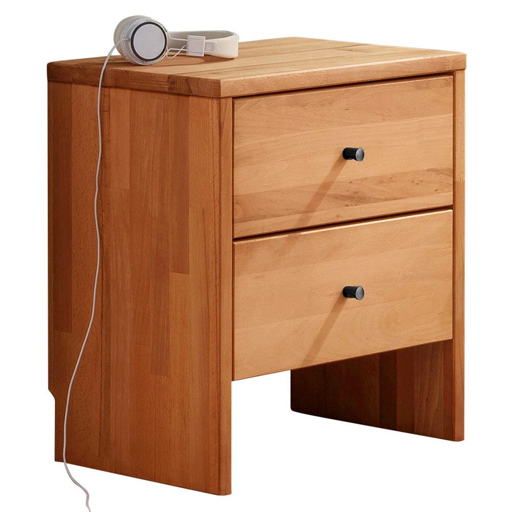 Lomadox Garderoben-Set CUENCA-137, (Spar-Set, 2-St), Buche Massivholz, Kommode, Telefonschrank, Garderobenspiegel