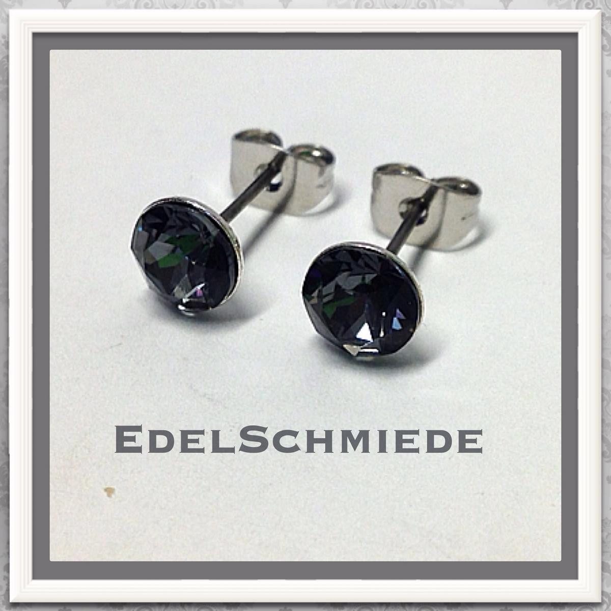 Ohrstecker-Set Edelschmiede925 Ohrstecker Modeschmuck (Stift = Titan) m Swarovski