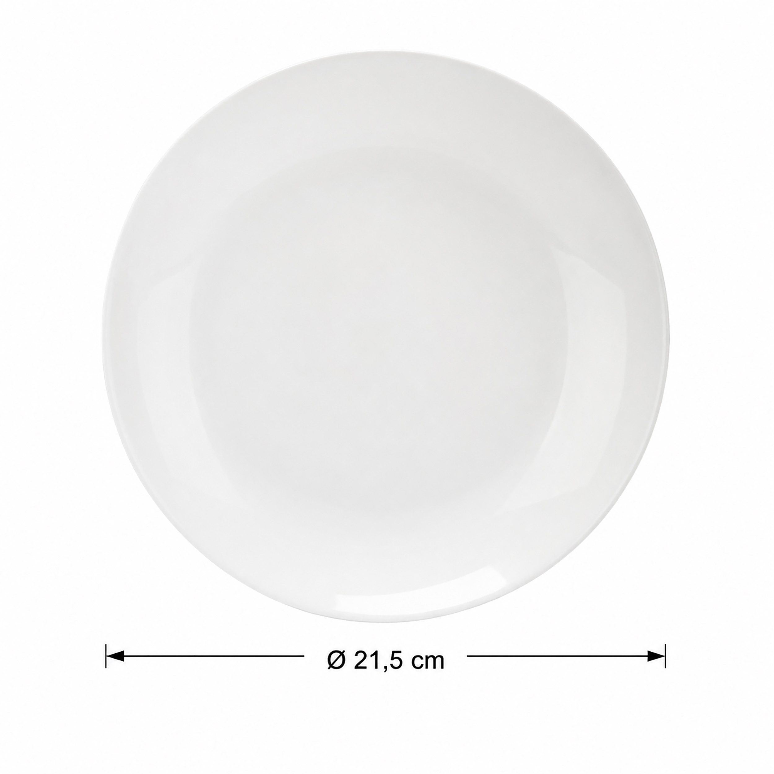 Annastore Geschirr-Set 6er Set Opalglas Teller - Speiseteller Suppenteller Dessertteller, 6 Personen, Schalen, Müslischalen, Bruchfest, Stoßfest, Weißes Geschirr