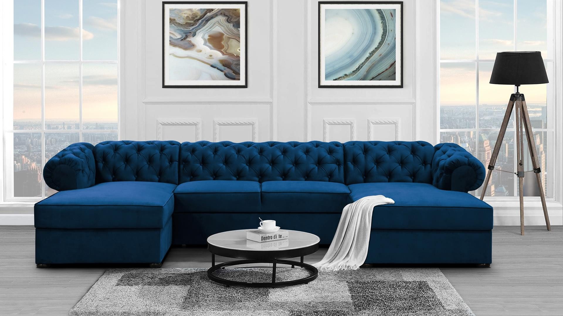 Beautysofa Ecksofa mit Schlaffunktion und zwei Bettkasten Chester U, hochwe günstig online kaufen