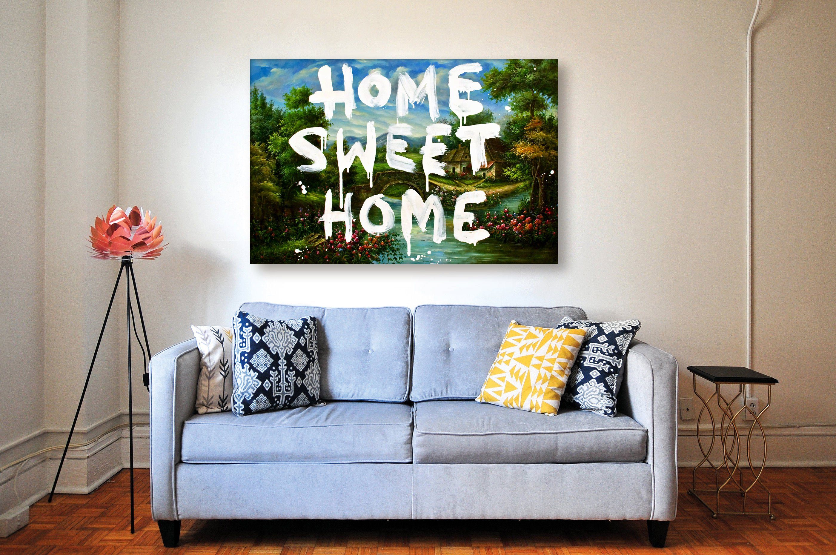 Leinwando Gemälde Banksy Home Sweet Home günstig online kaufen