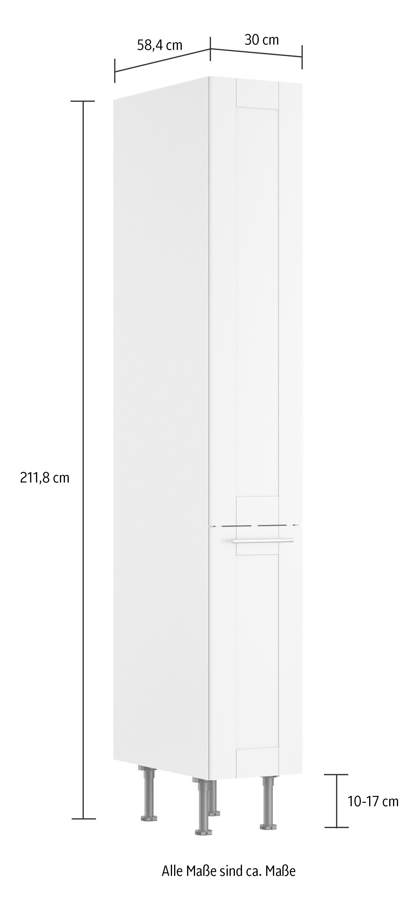 OPTIFIT | cm 30 Breite Apothekerschrank Ahus matt/weiß weiß weiß