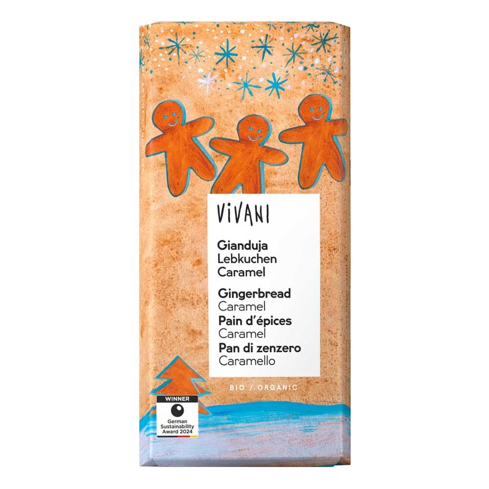 Vivani Süßigkeit Schokoladentafel - Gianduja Lebkuchen Caramel 100g